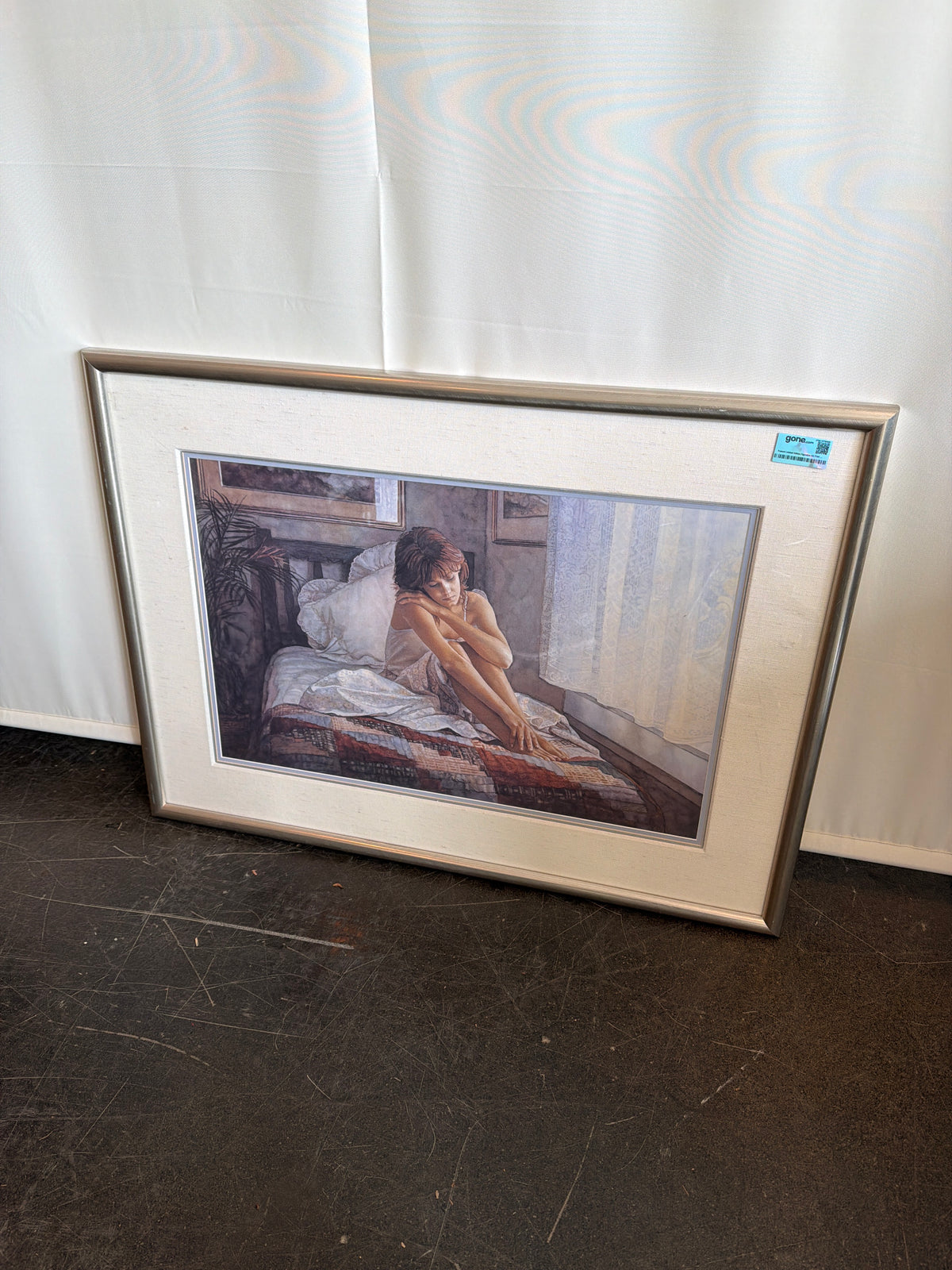 Steve Hanks Framed Limited Edition Figurative Art Print of Woman on Bed