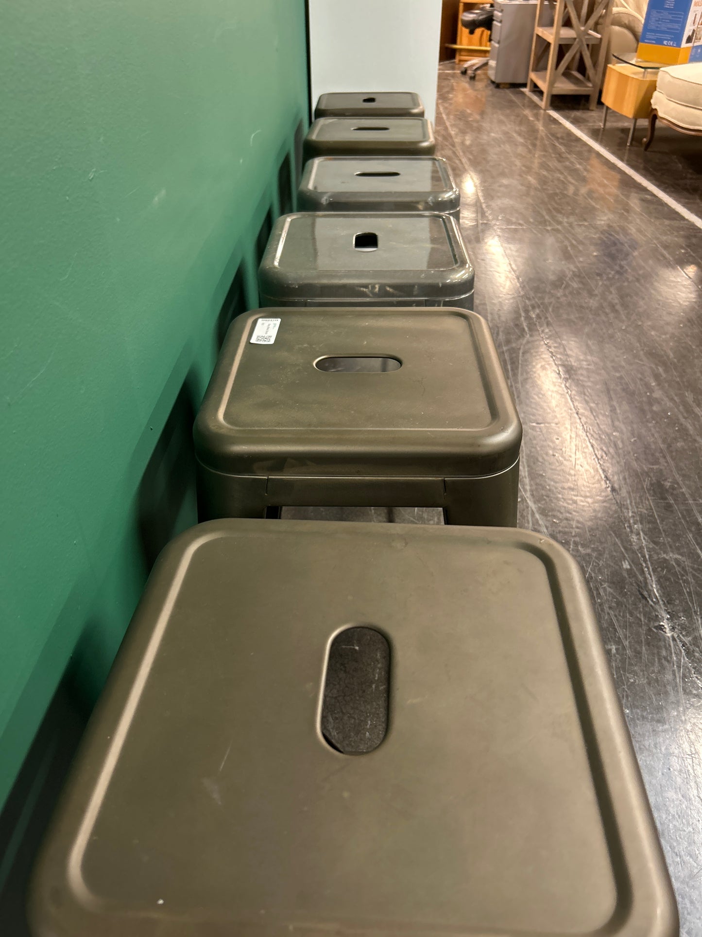 Grey Metal Stools