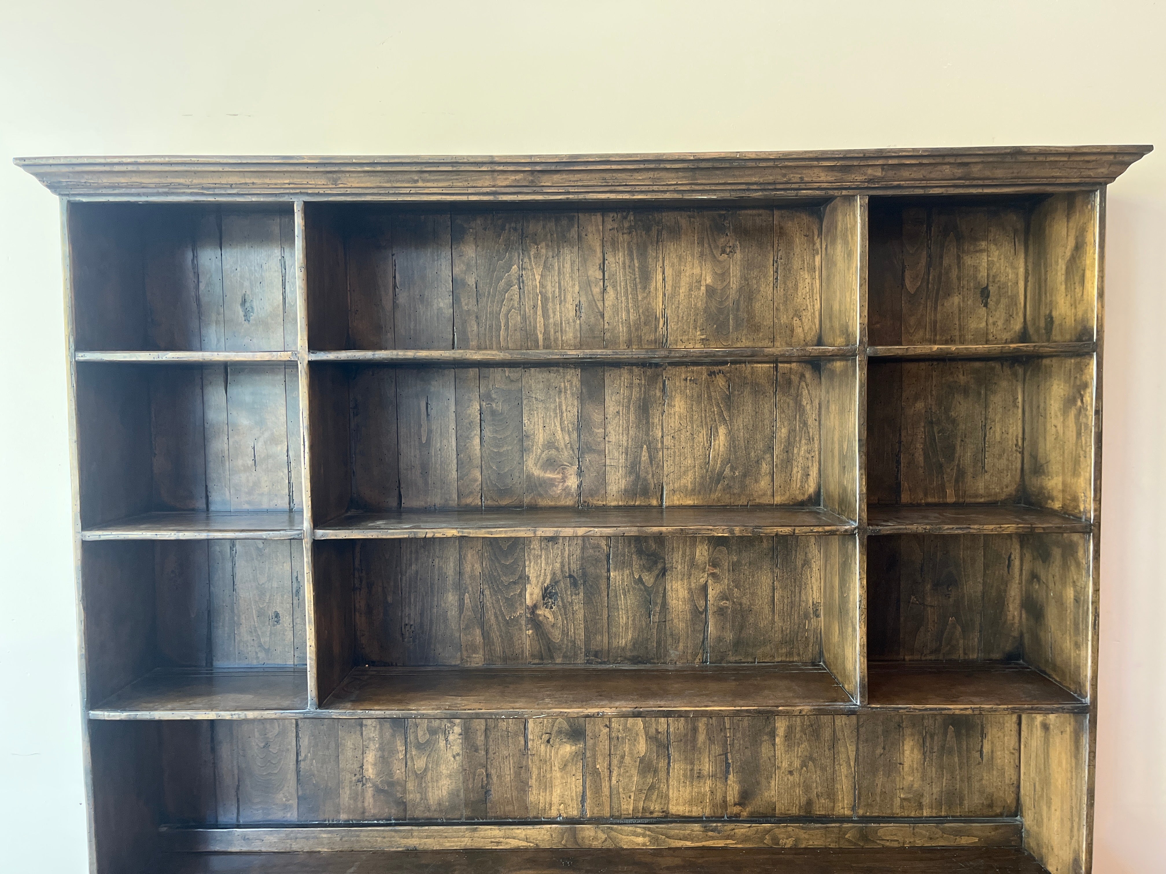 Large Wooden Hutch - 1 Solid Piece ideal for Kitchen, Garden or Garage Space
