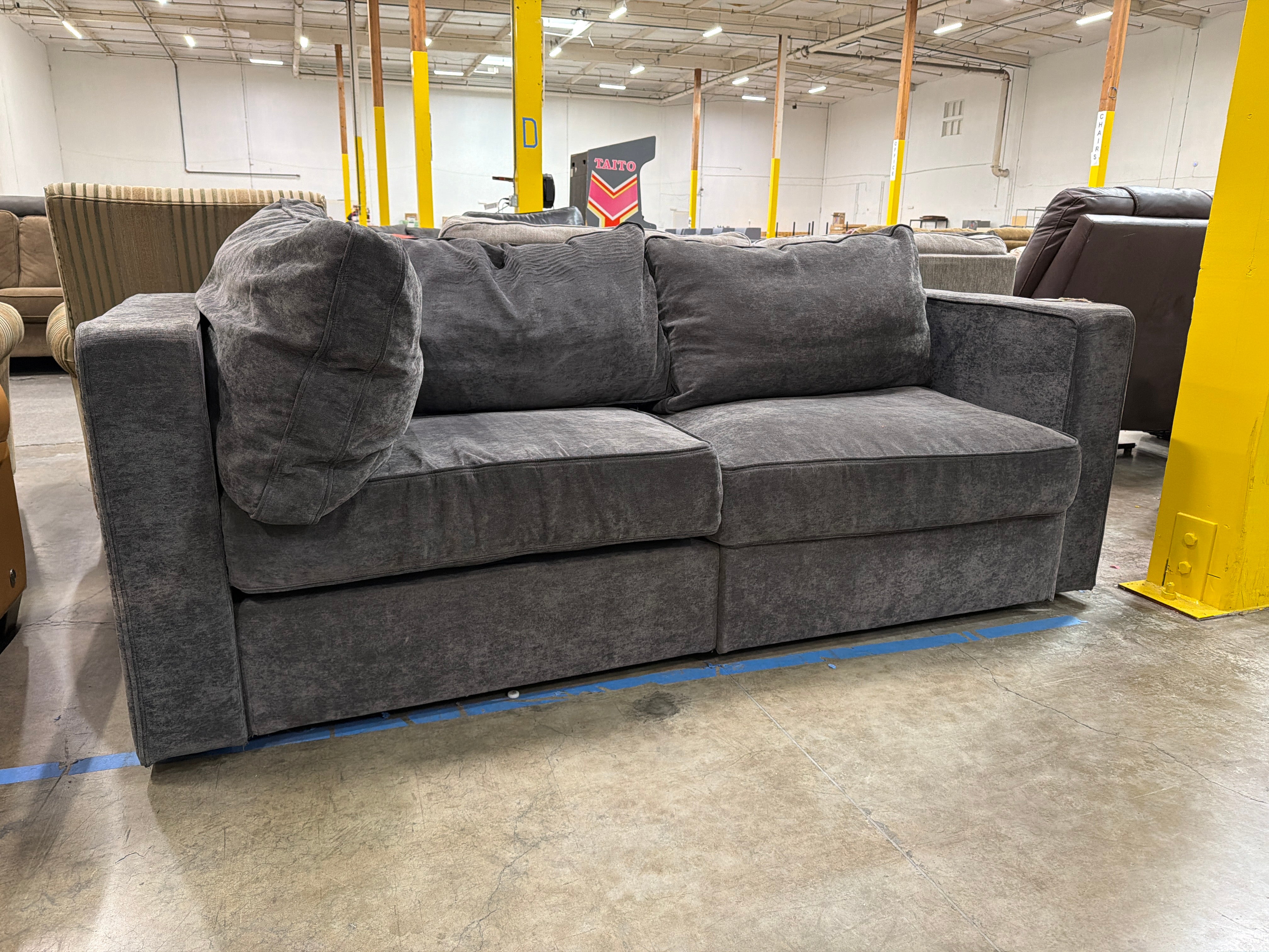 Lovesac Versatile Dark Grey Modular Sofa - High Quality