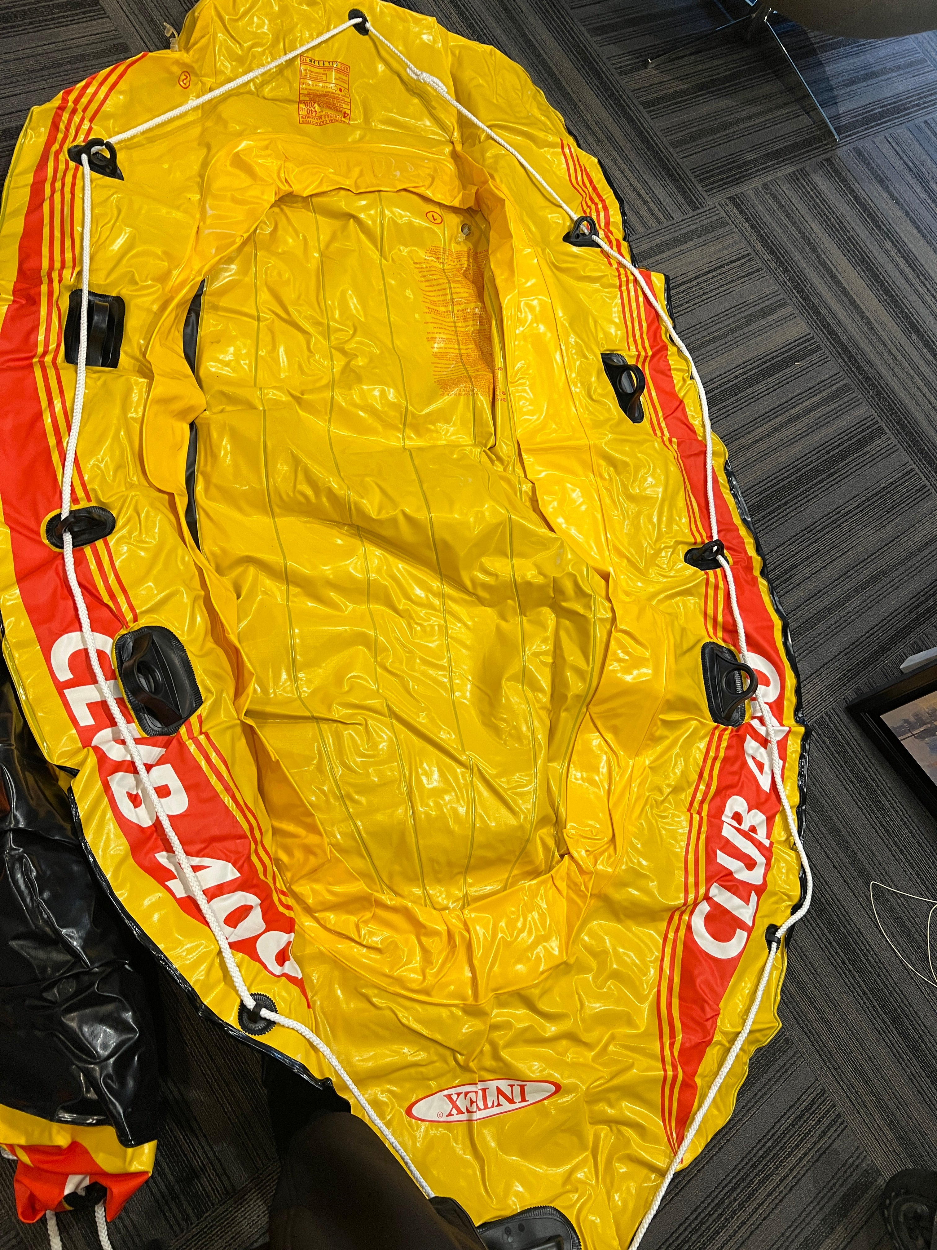 Set of 2 Intex Club 400 Inflatable Boats with Electric Pump