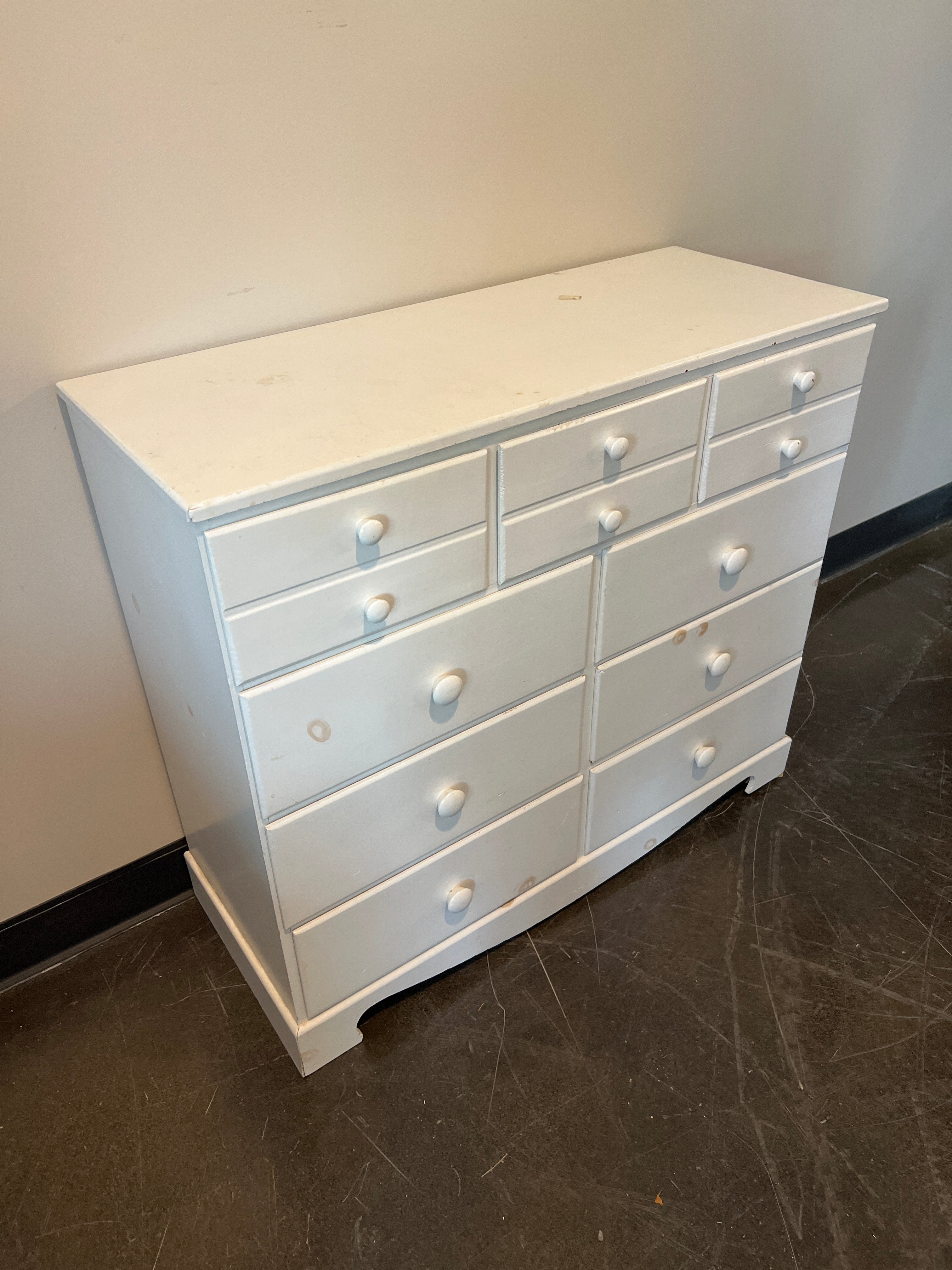 White 9-Drawer Wooden Dresser