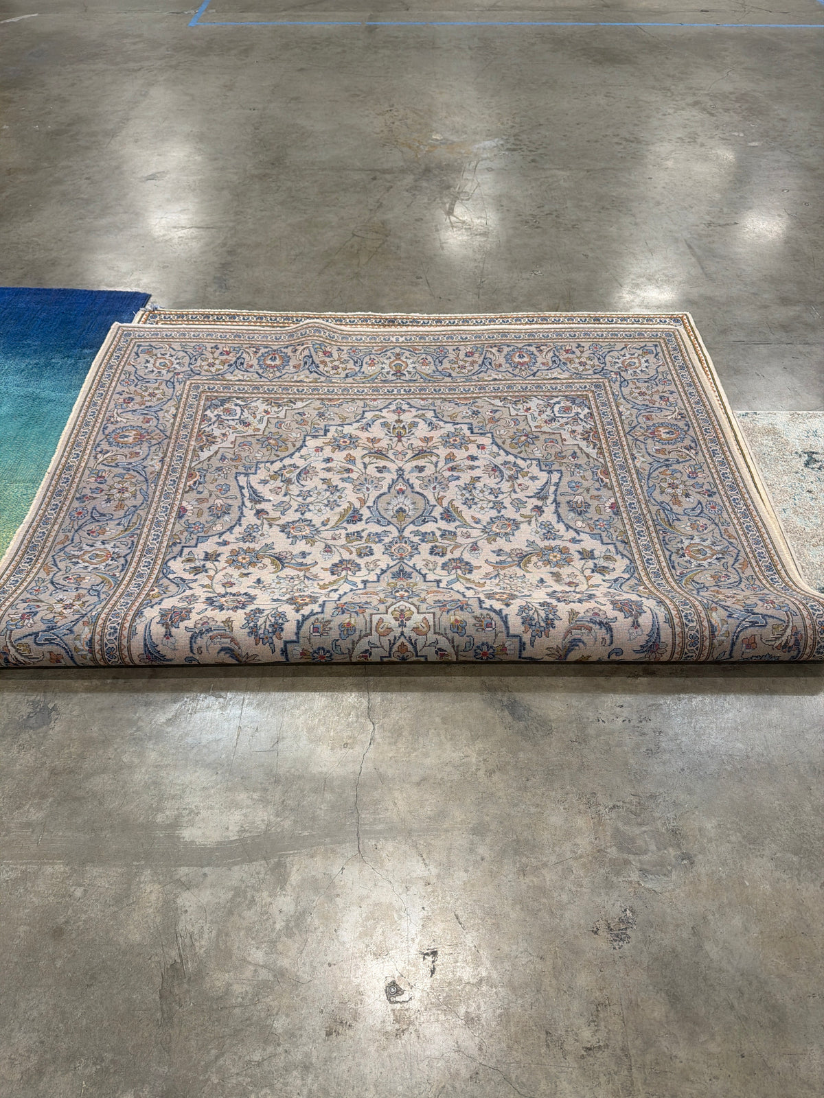 Hand-Knotted Persian Medallion Area Wool Rug — 6'6" x 9'10"