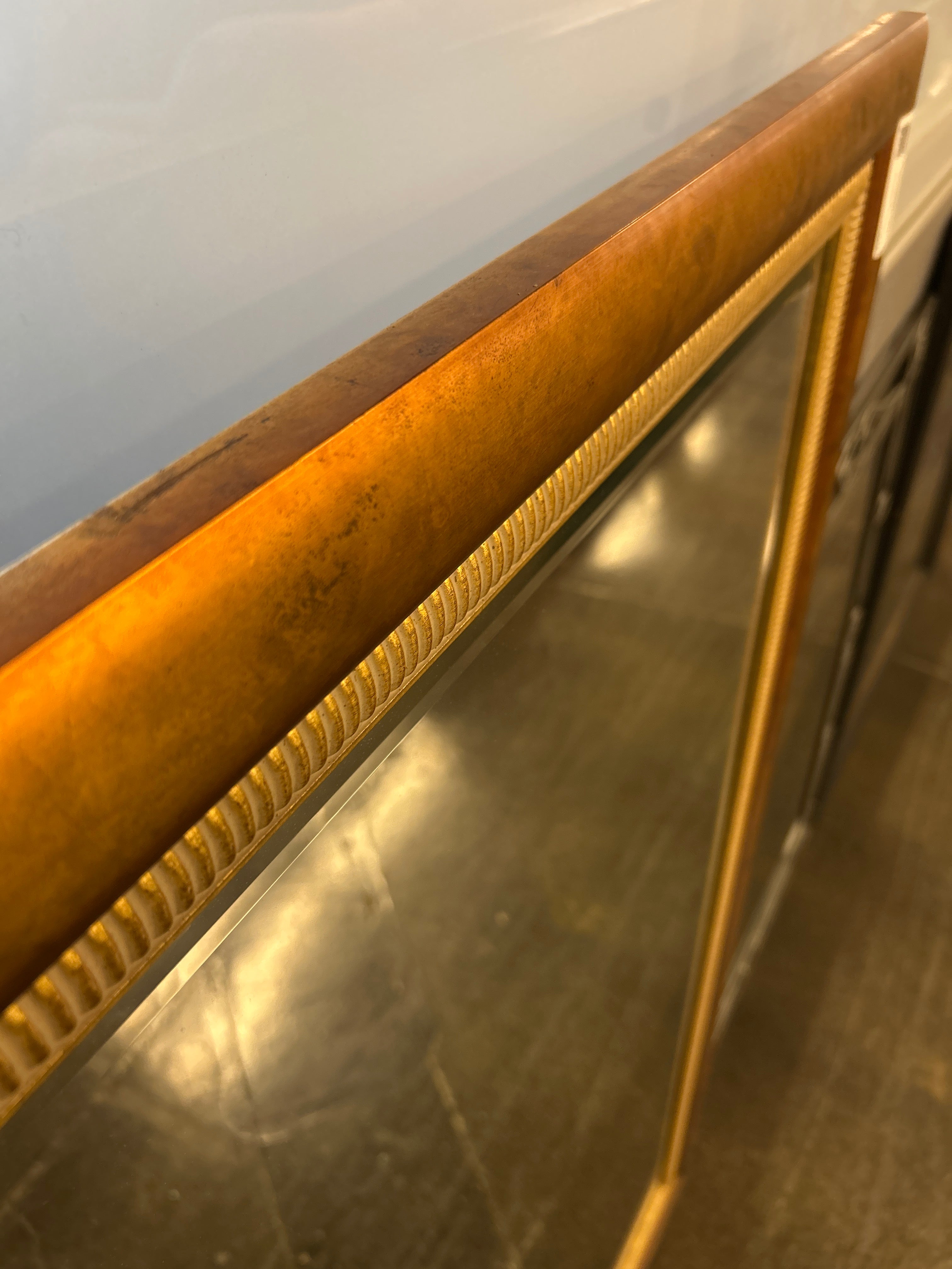 Antique Hardwood Mirror