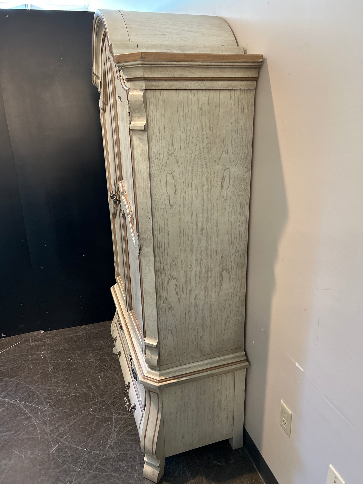 Drexel French Provincial Armoire – Distressed Finish with Drawers