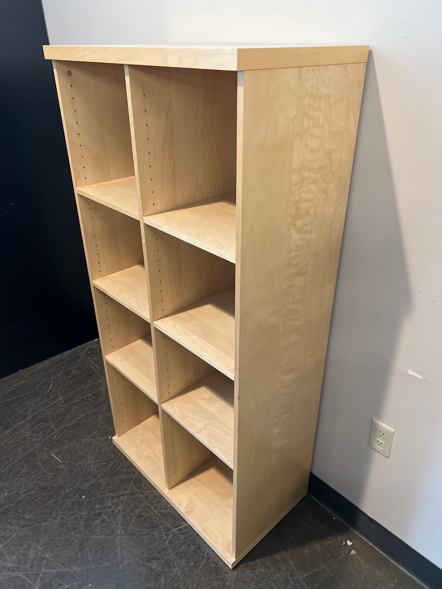 Rustic Light Wood Cube Organizer