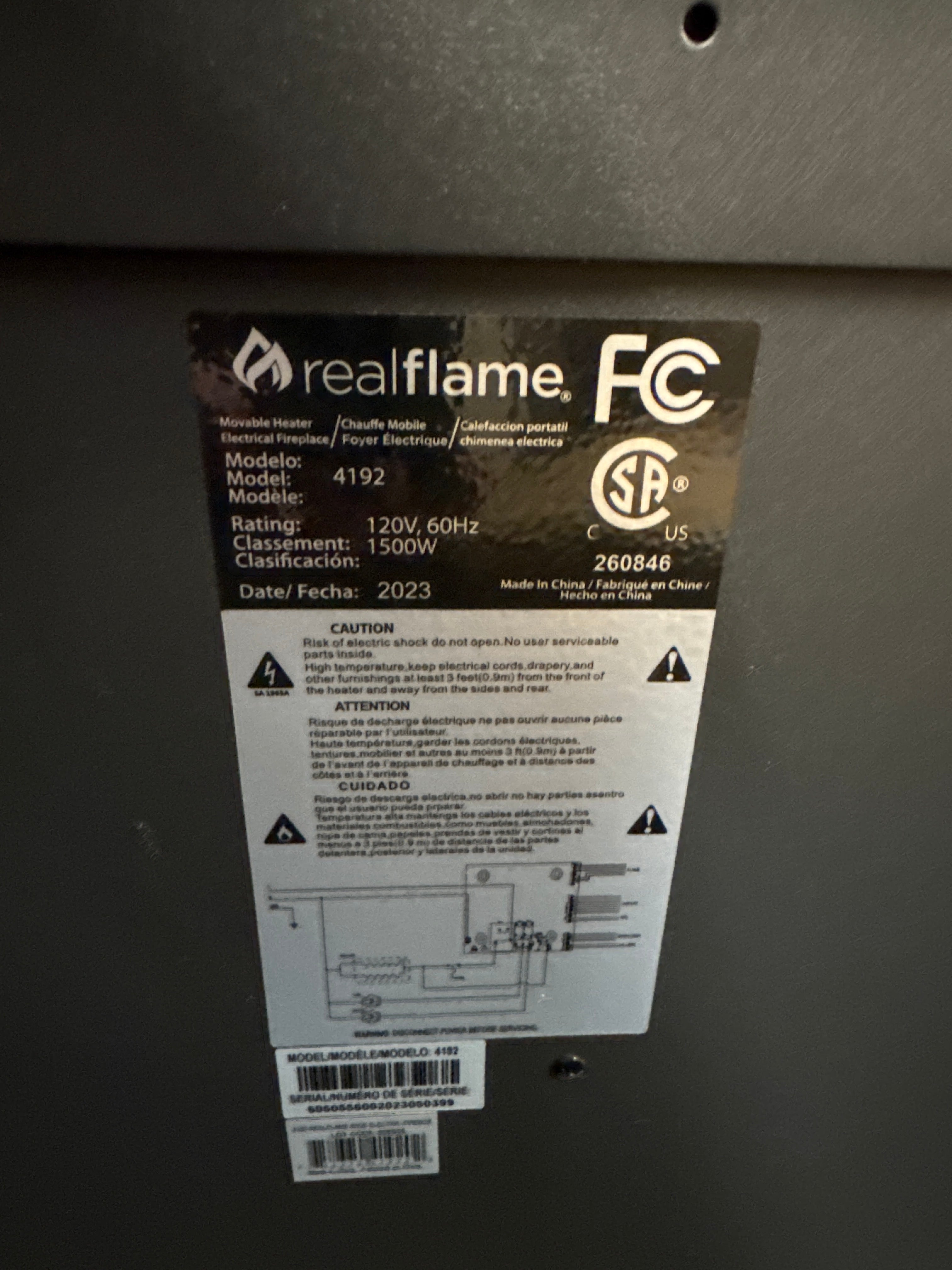 Electric Fire Place with White Mantle