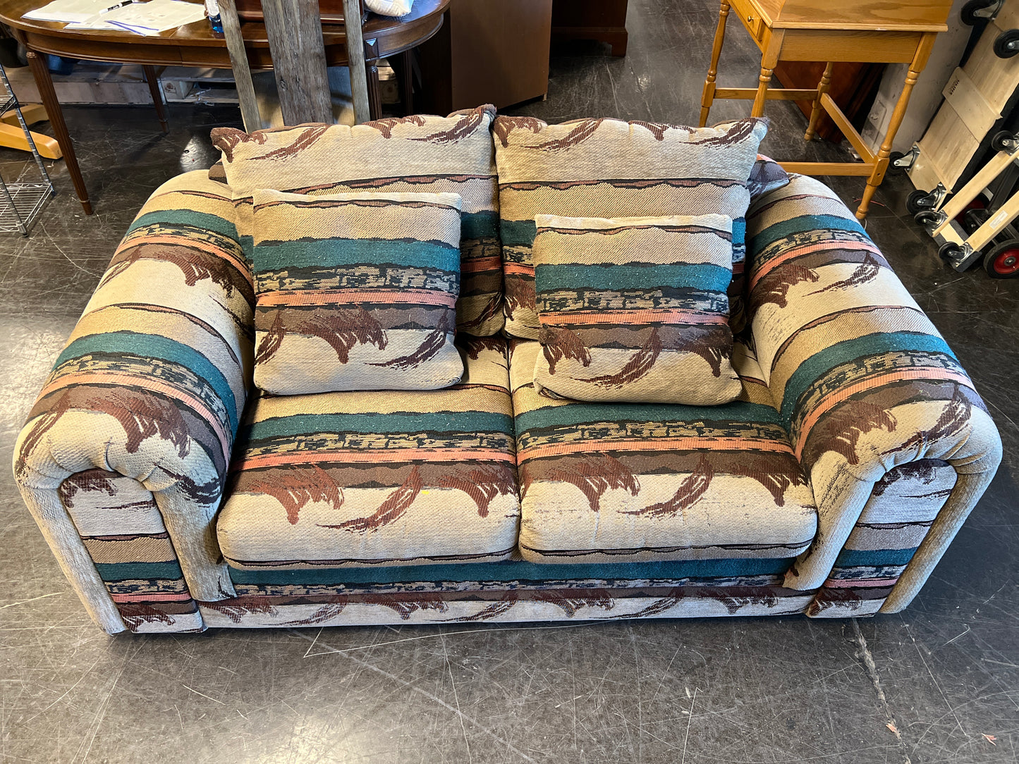 Large Pattern Two Seat Sofa