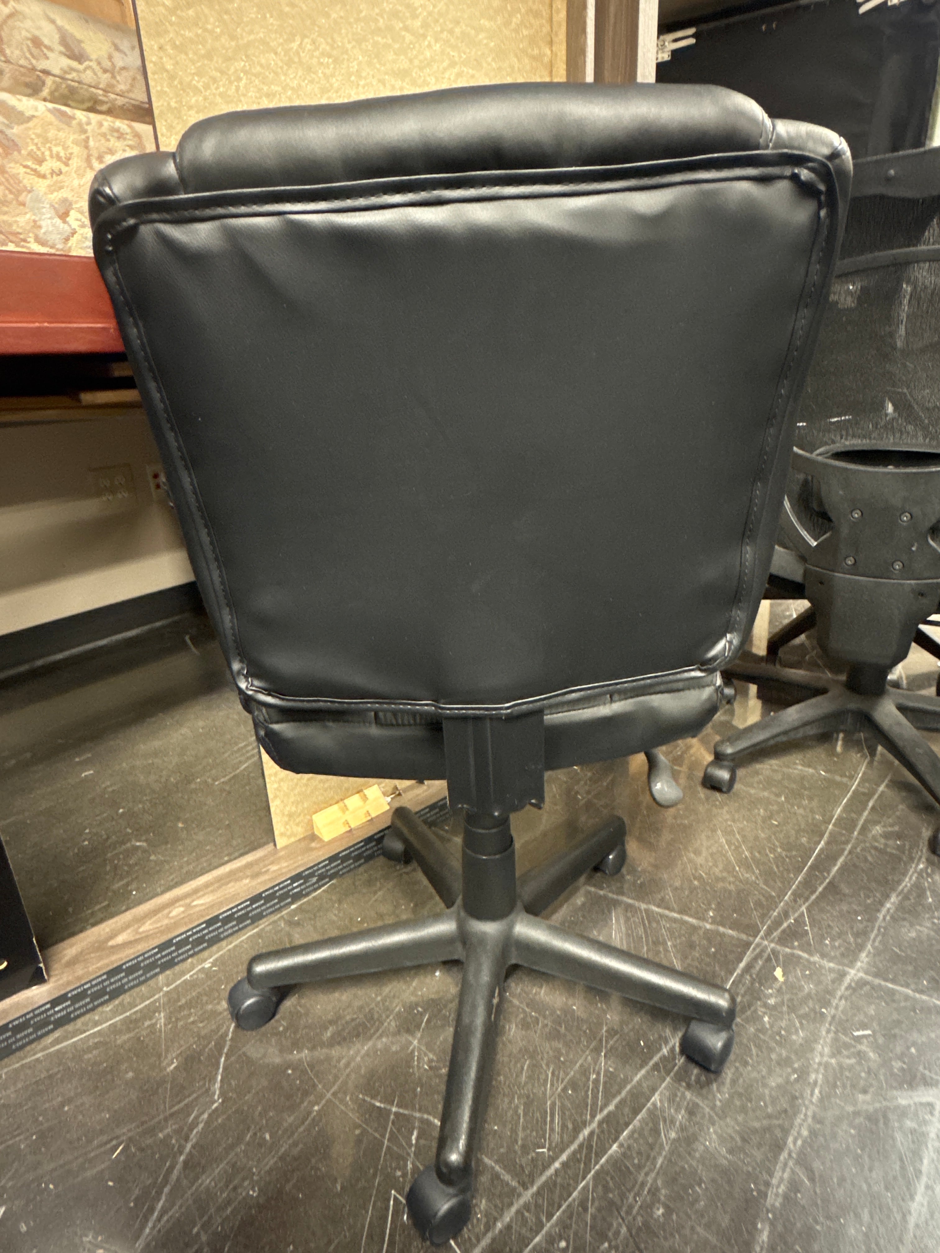 Contemporary Black Leather Office Chair