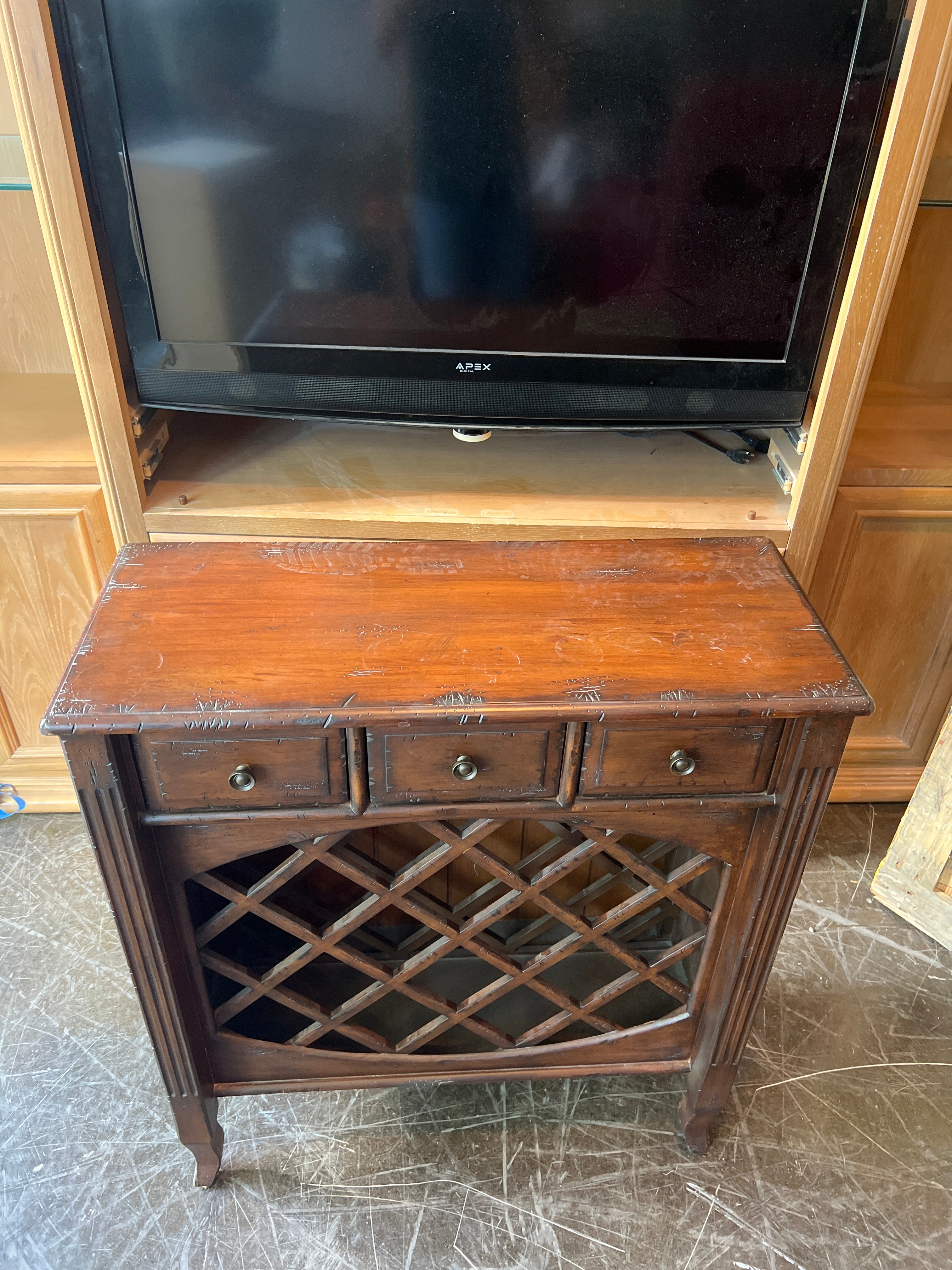 Side Table with Wine Storage