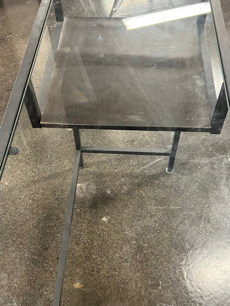 Wrought Iron and Glass Top Table