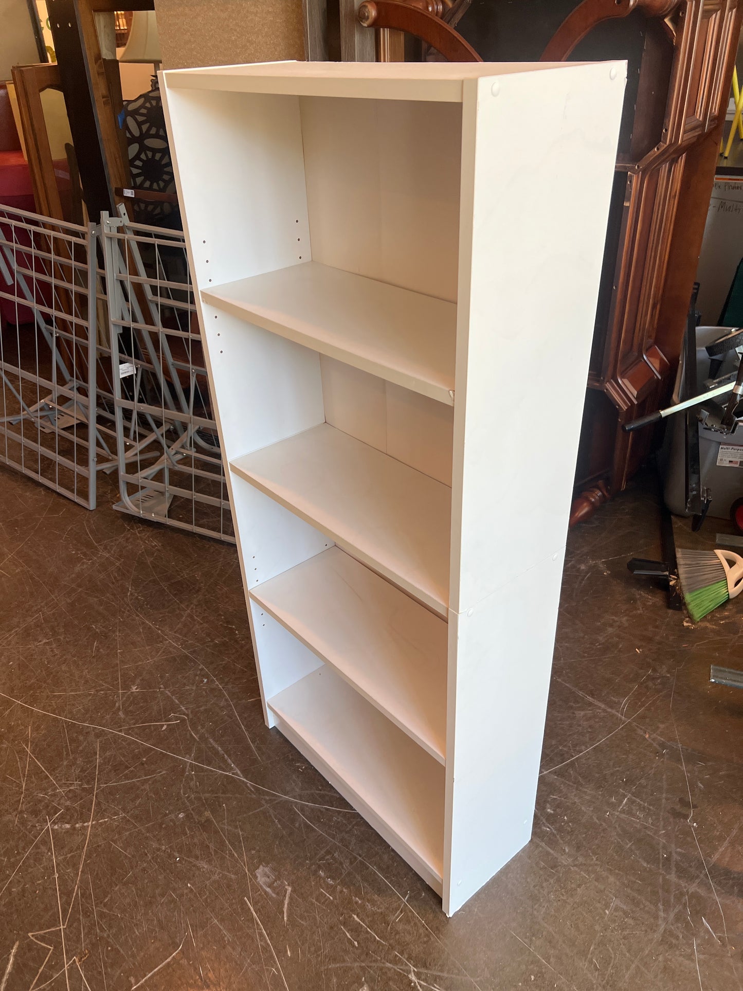Versatile Off-White Wooden Bookcase