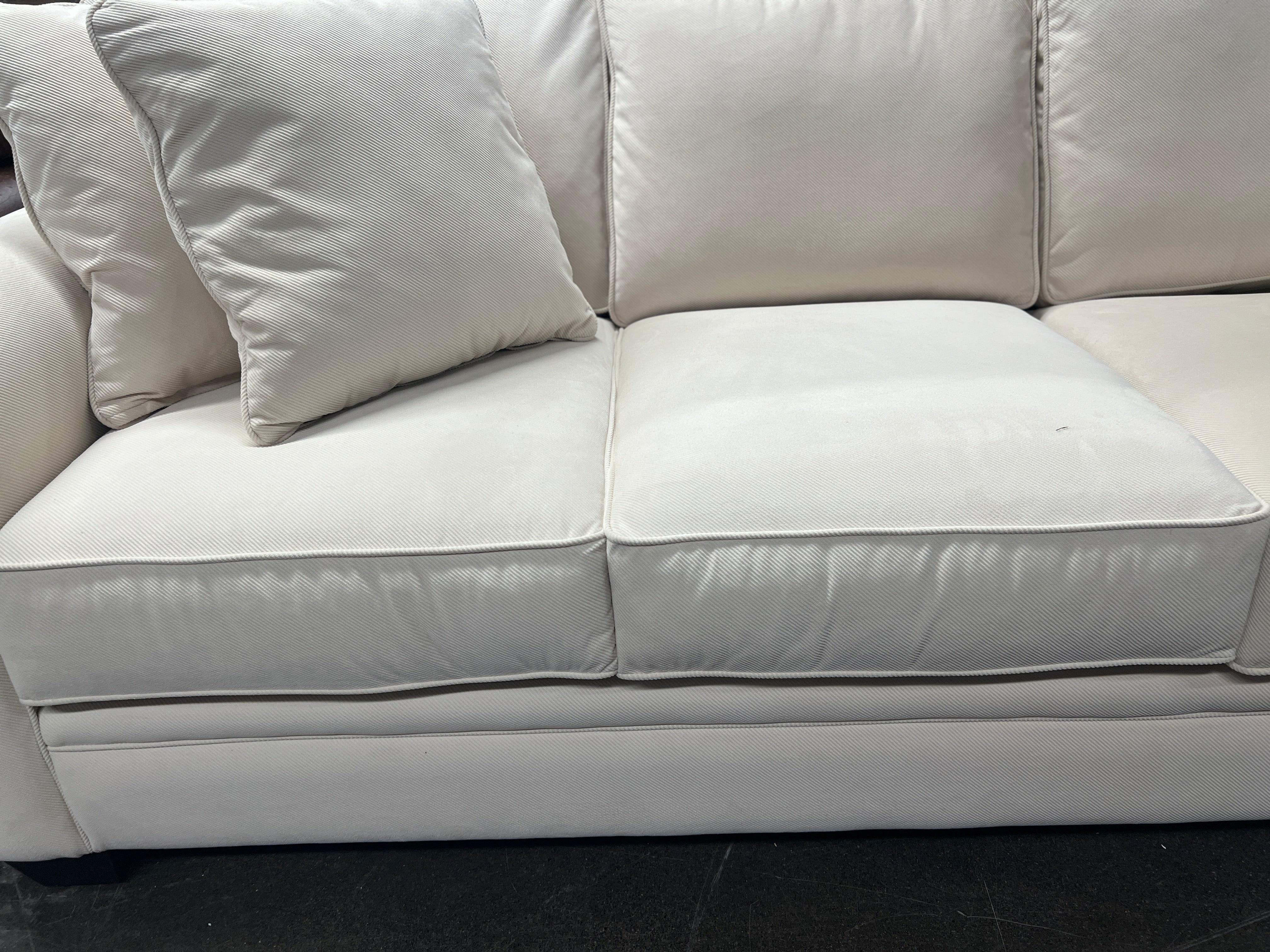 Cream Brushed Corduroy Couch