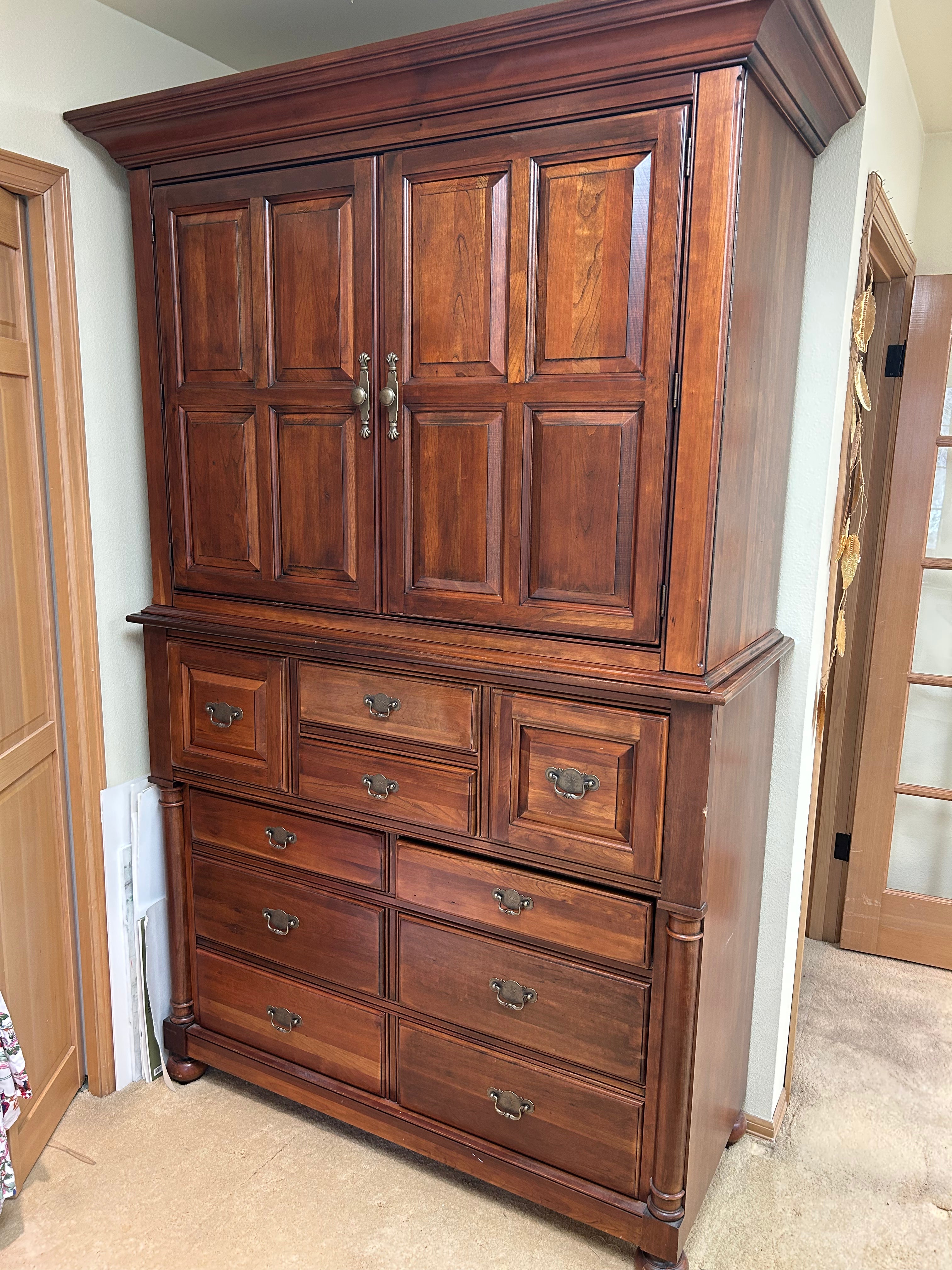 Large Mission Style Wood Armiore