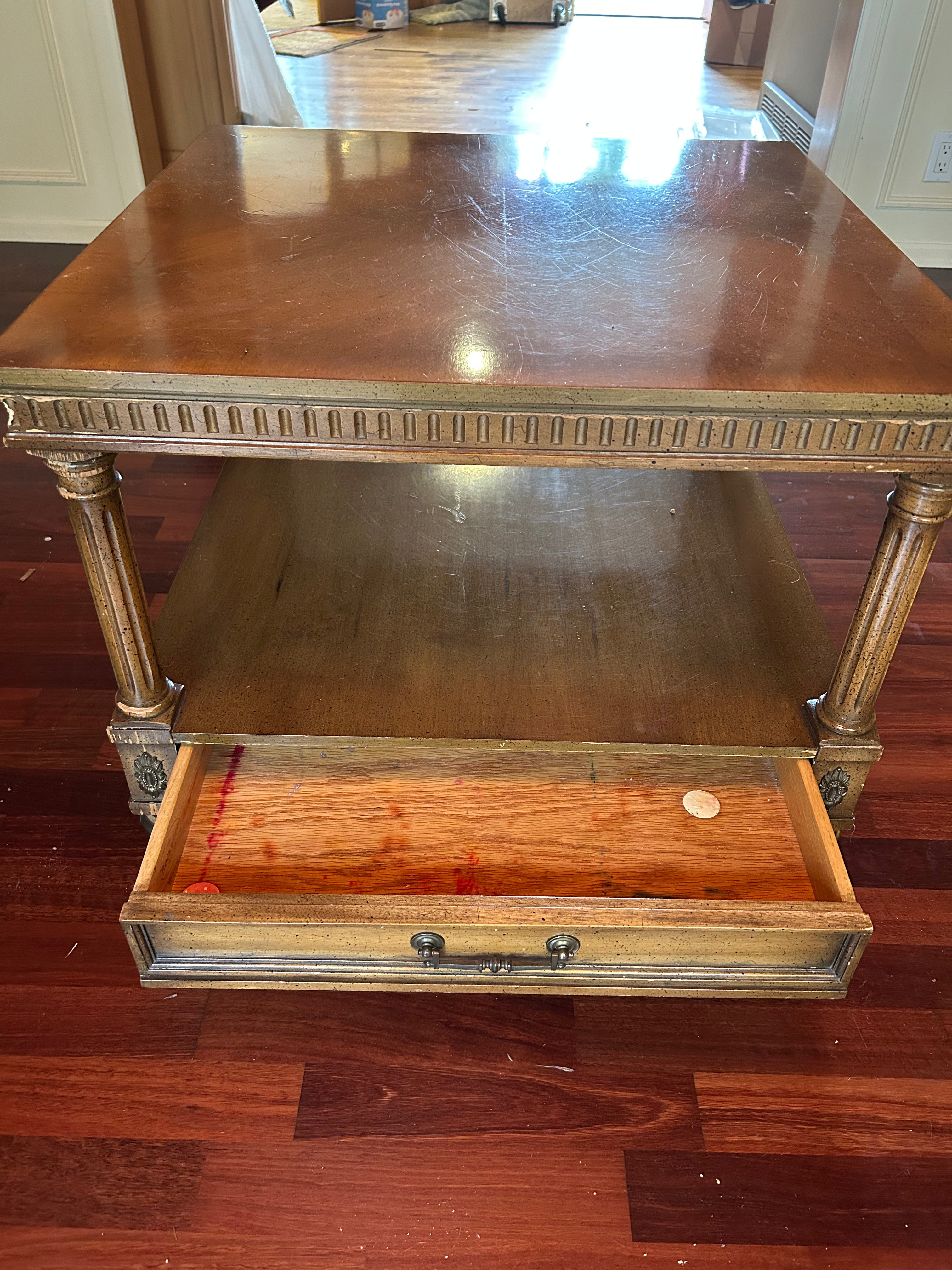 Vintage Weiman "Rockwood Collection" 1 drawer side table