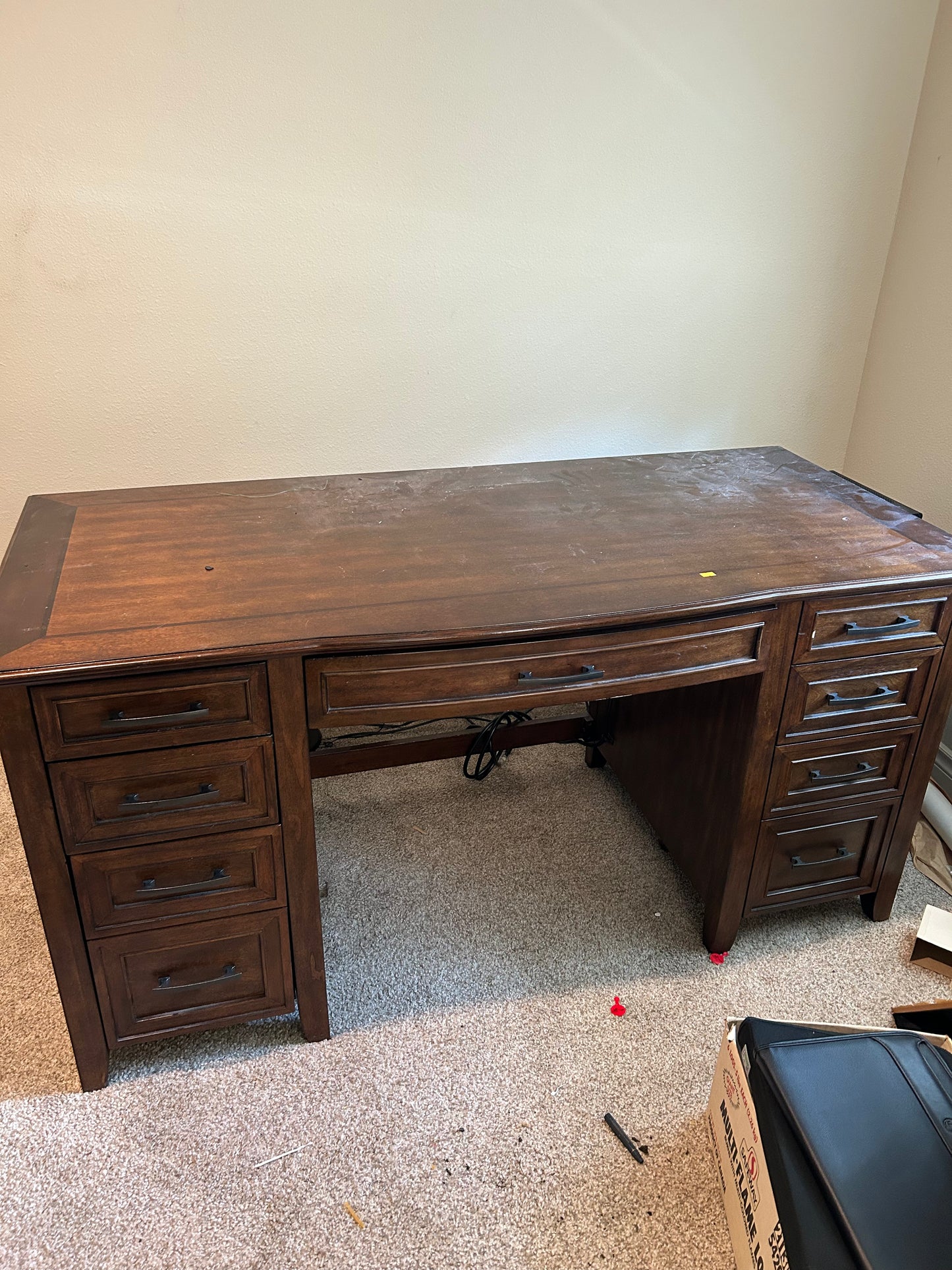 Office Executive Desk w/ Power Strip
