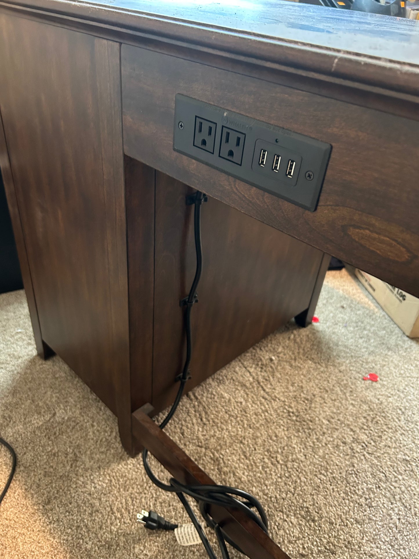 Office Executive Desk w/ Power Strip