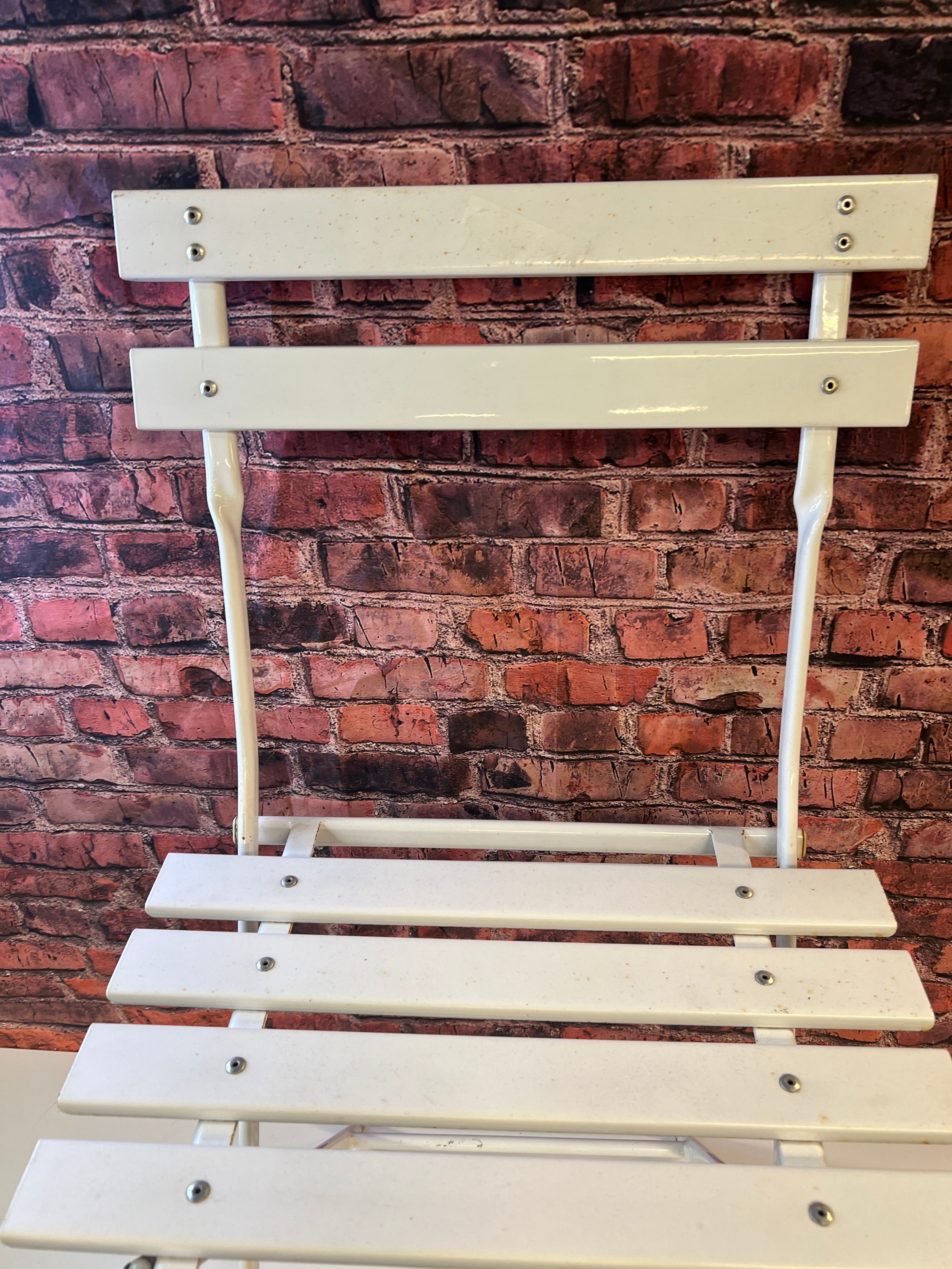 White Ikea Folding Bistro Chair