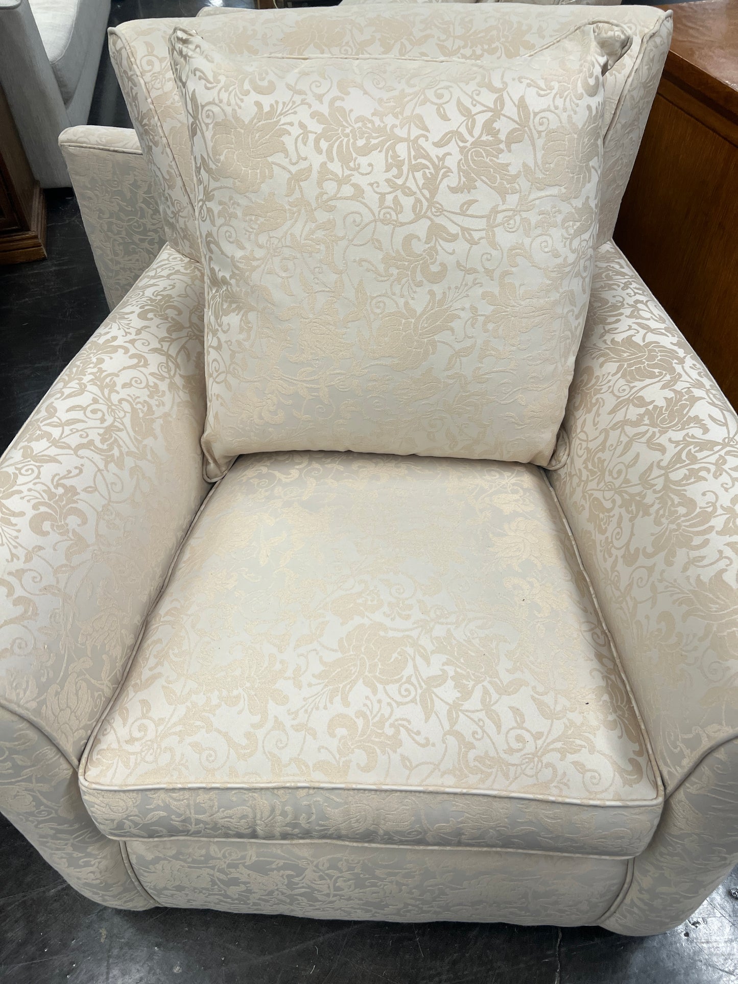 Sam Moore Ivory Swivel Chair