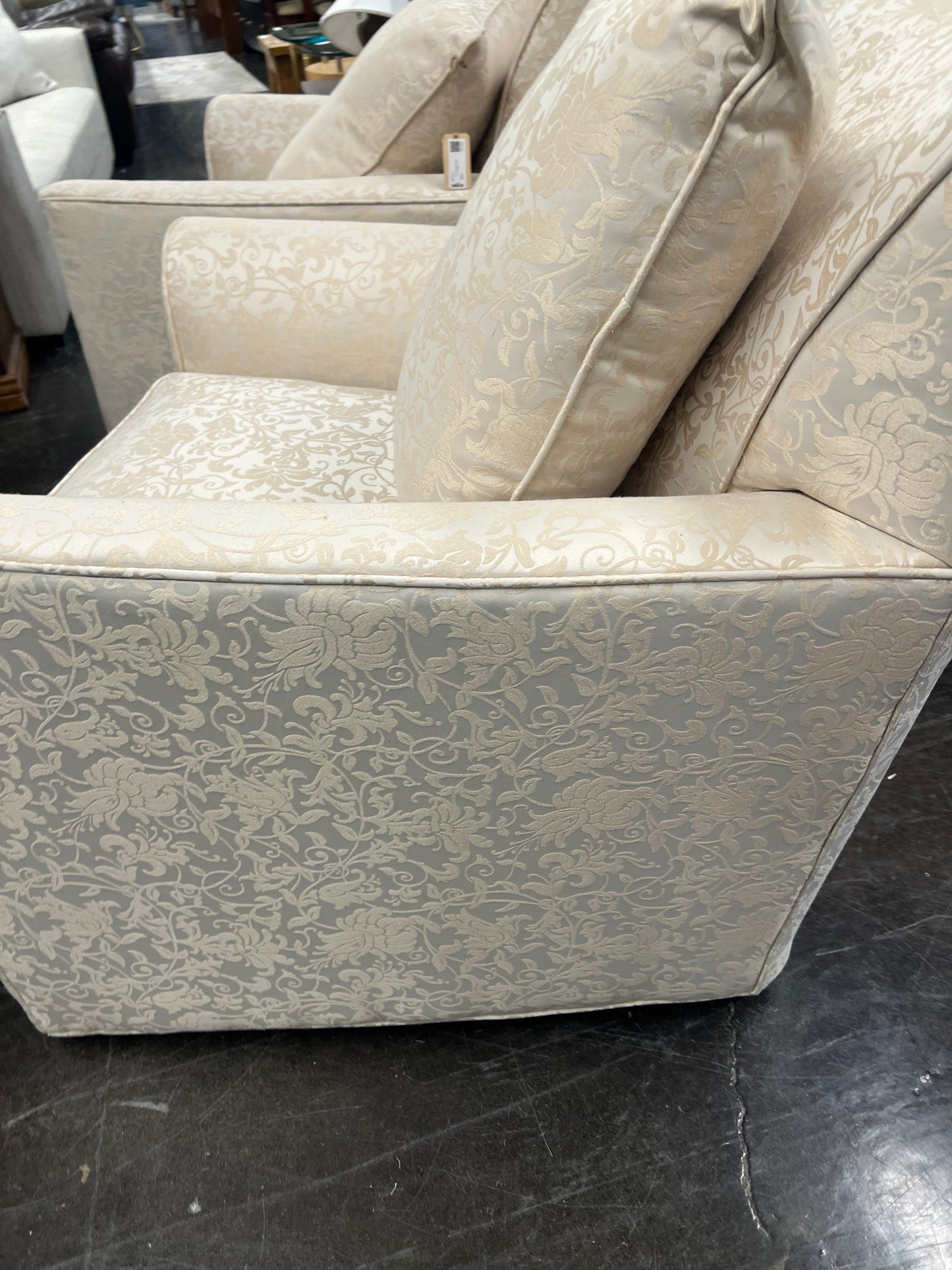 Sam Moore Ivory Swivel Chair
