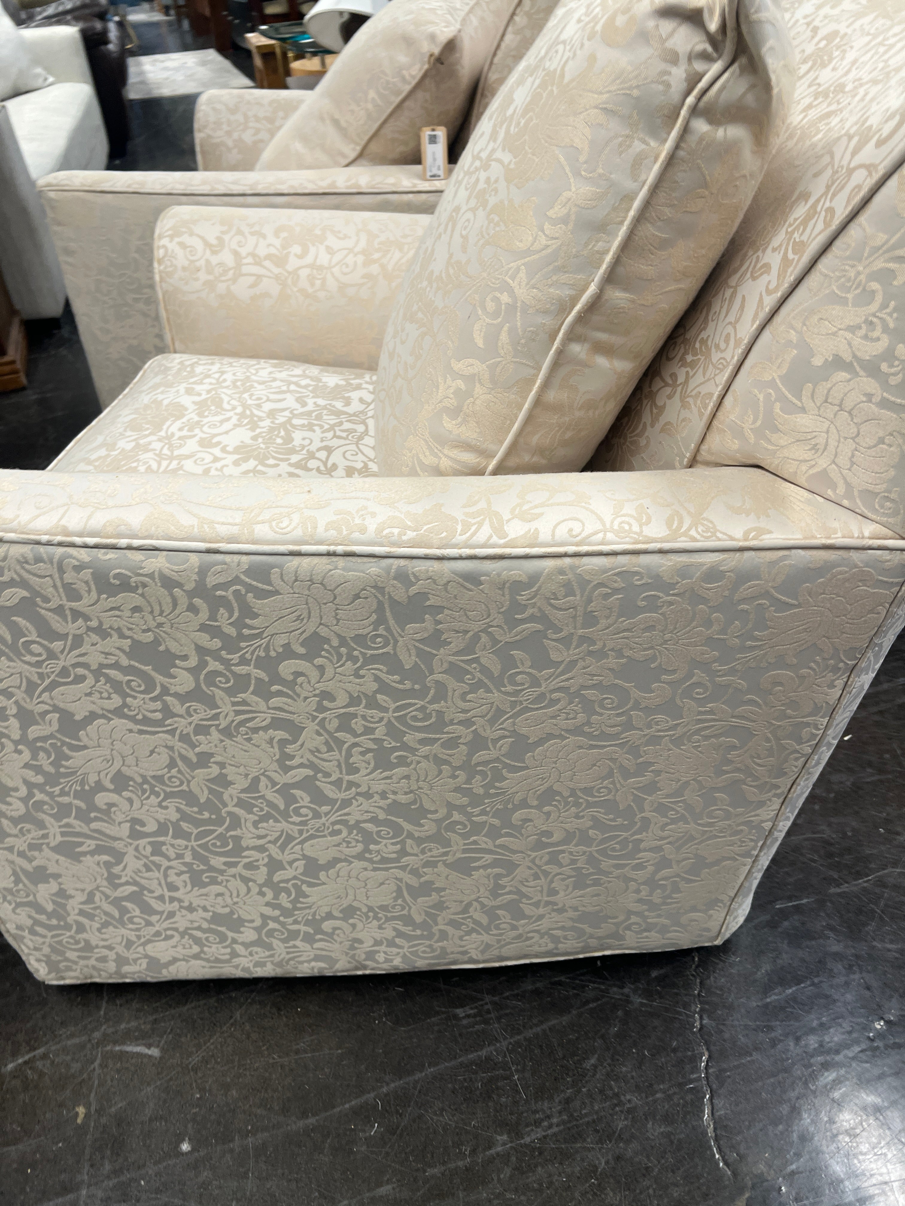 Sam Moore Ivory Swivel Chair
