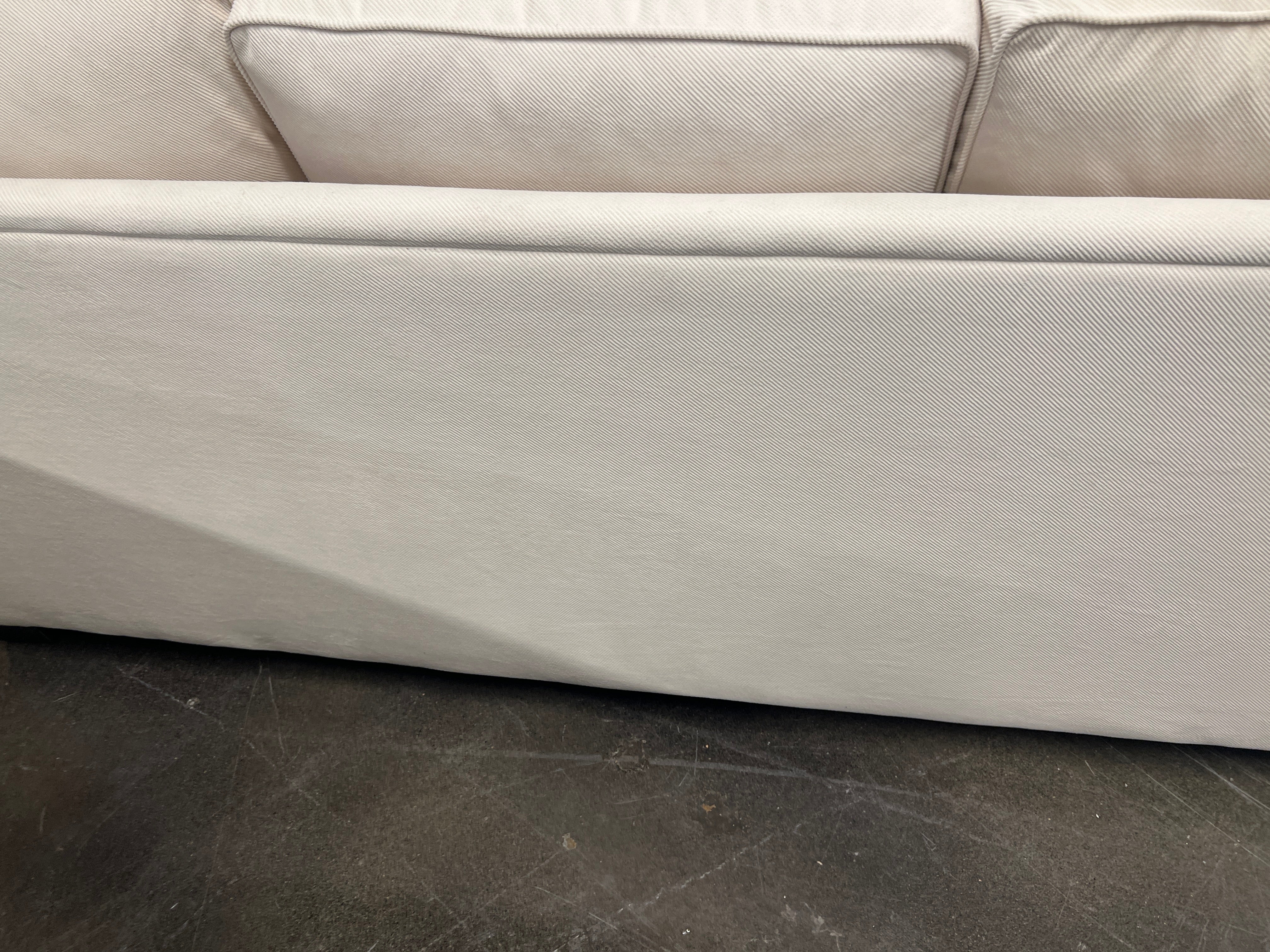 Cream Brushed Corduroy Couch
