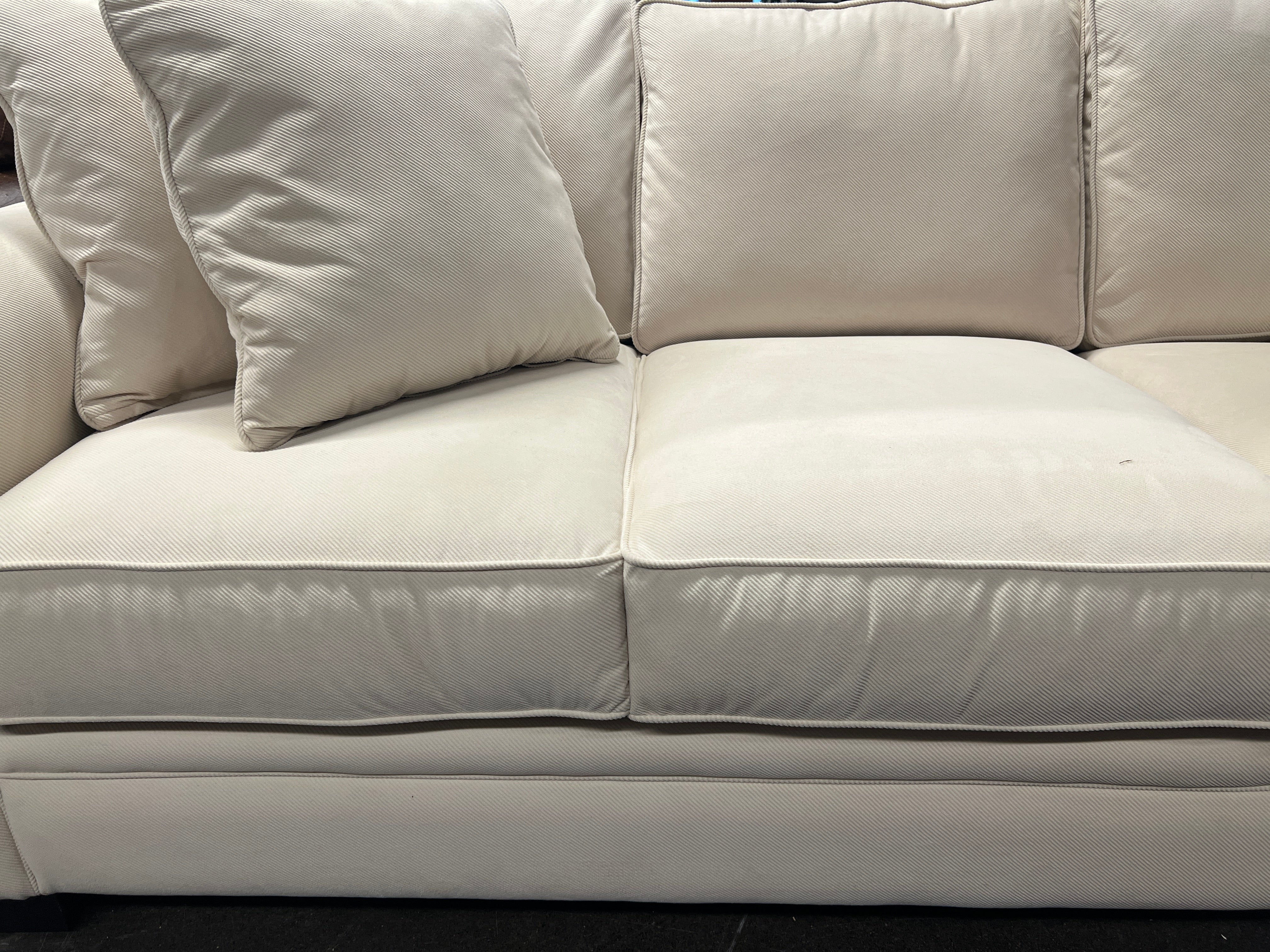 Cream Brushed Corduroy Couch