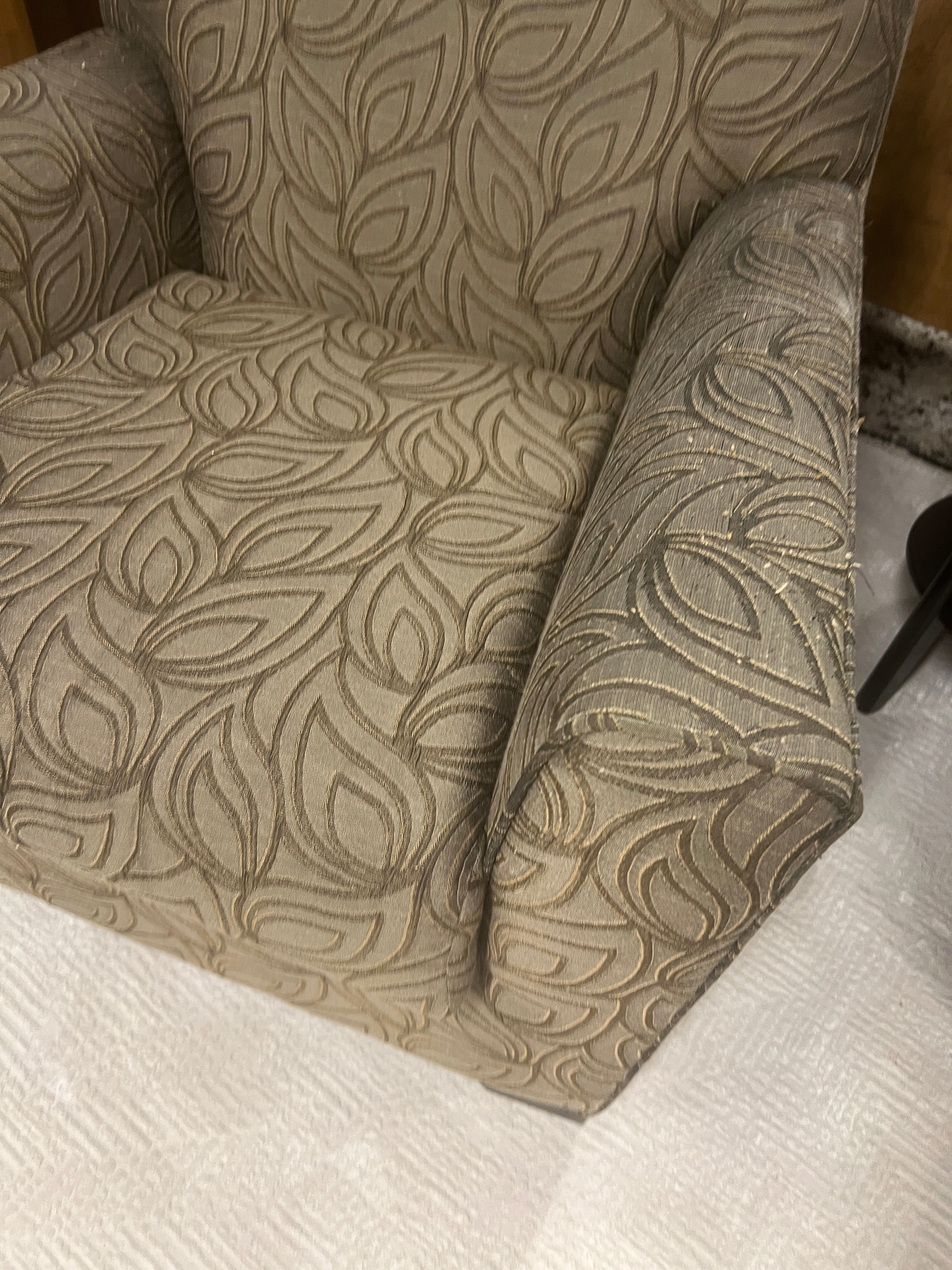 Set of Two Leaf Pattern Accent Chairs
