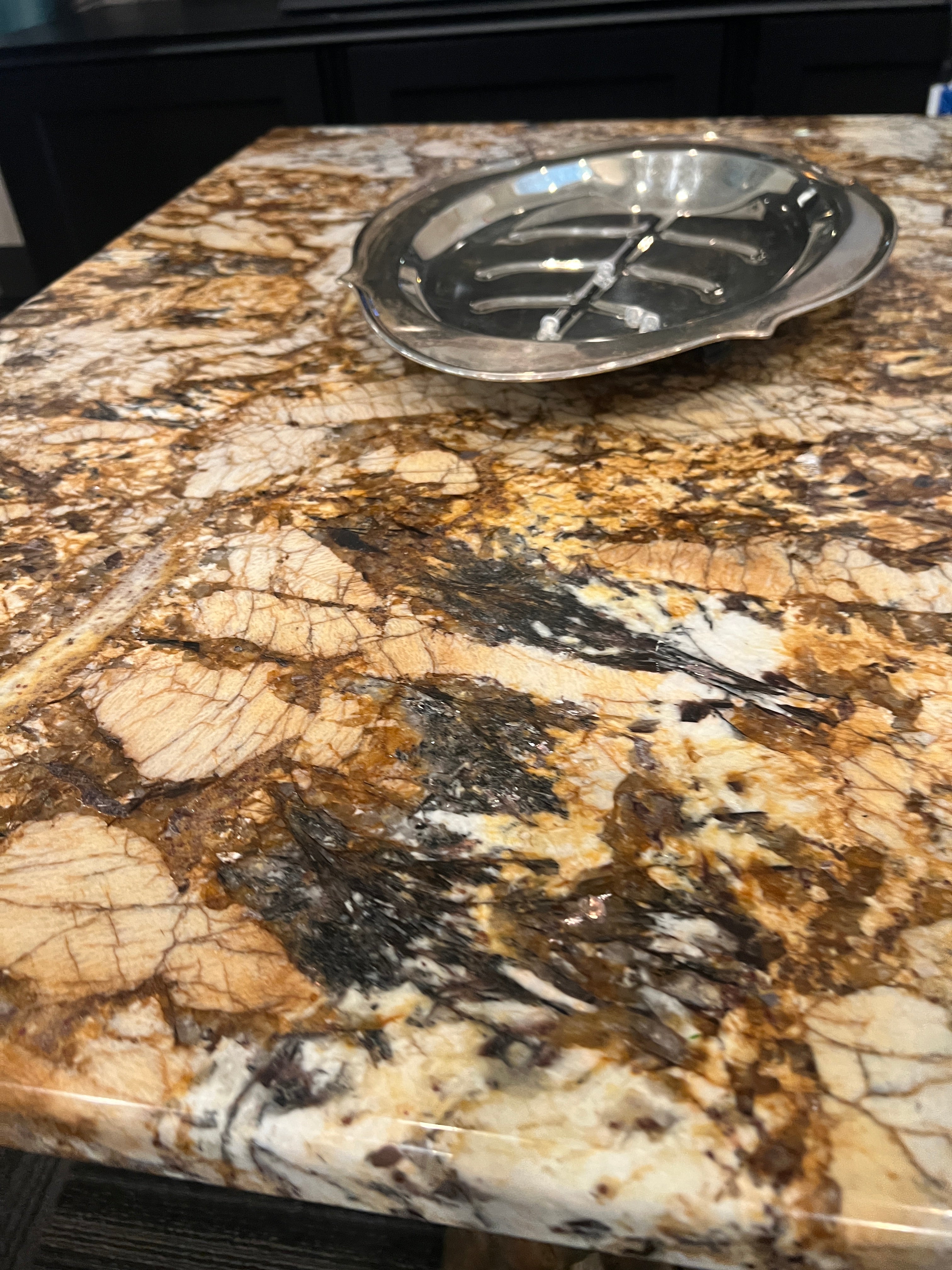 Tree Base Coffee Table w/ Granite Top