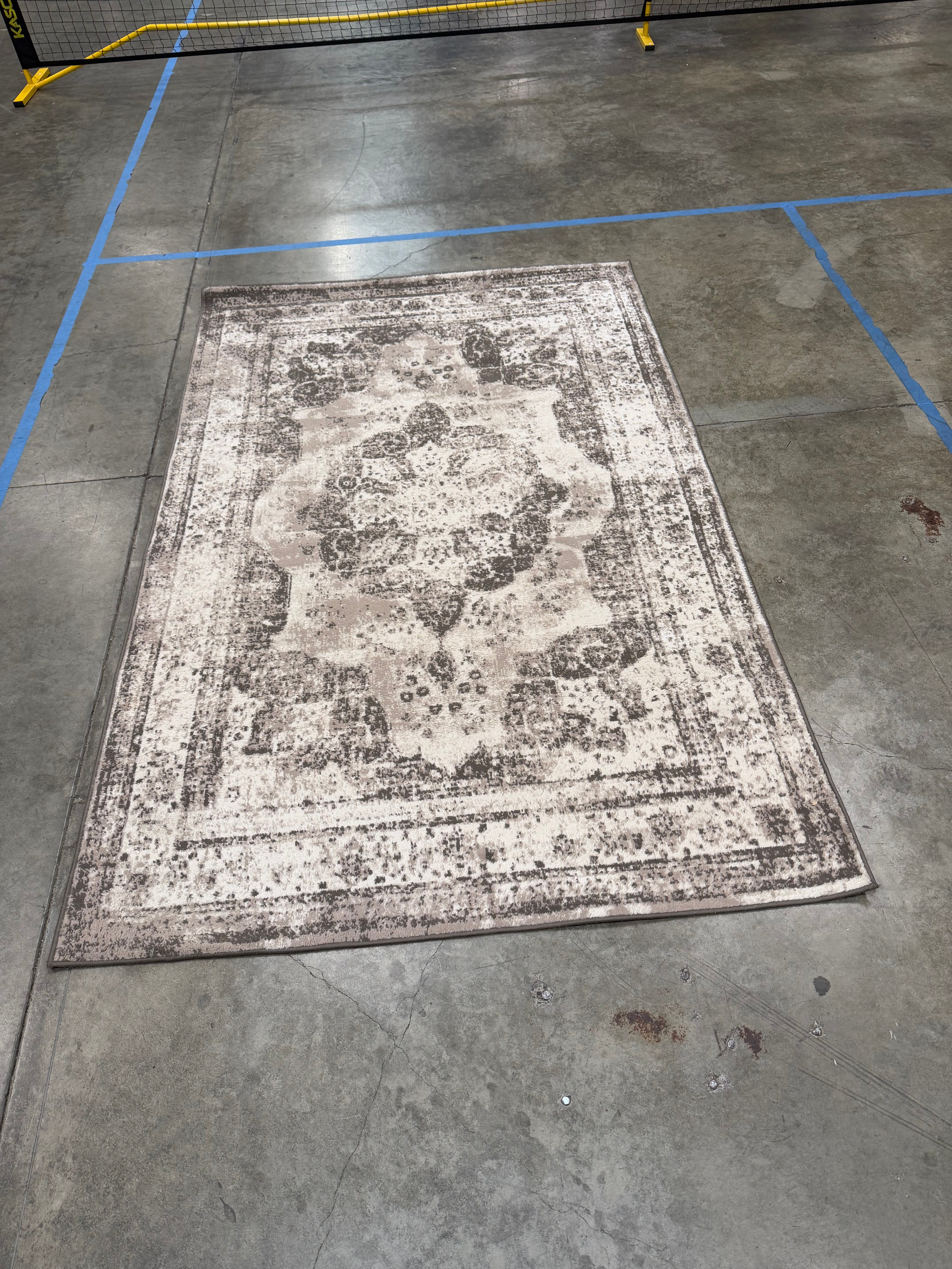 Unique Loom Sofia Collection Brown Polyester 5 x 8 Area Rug