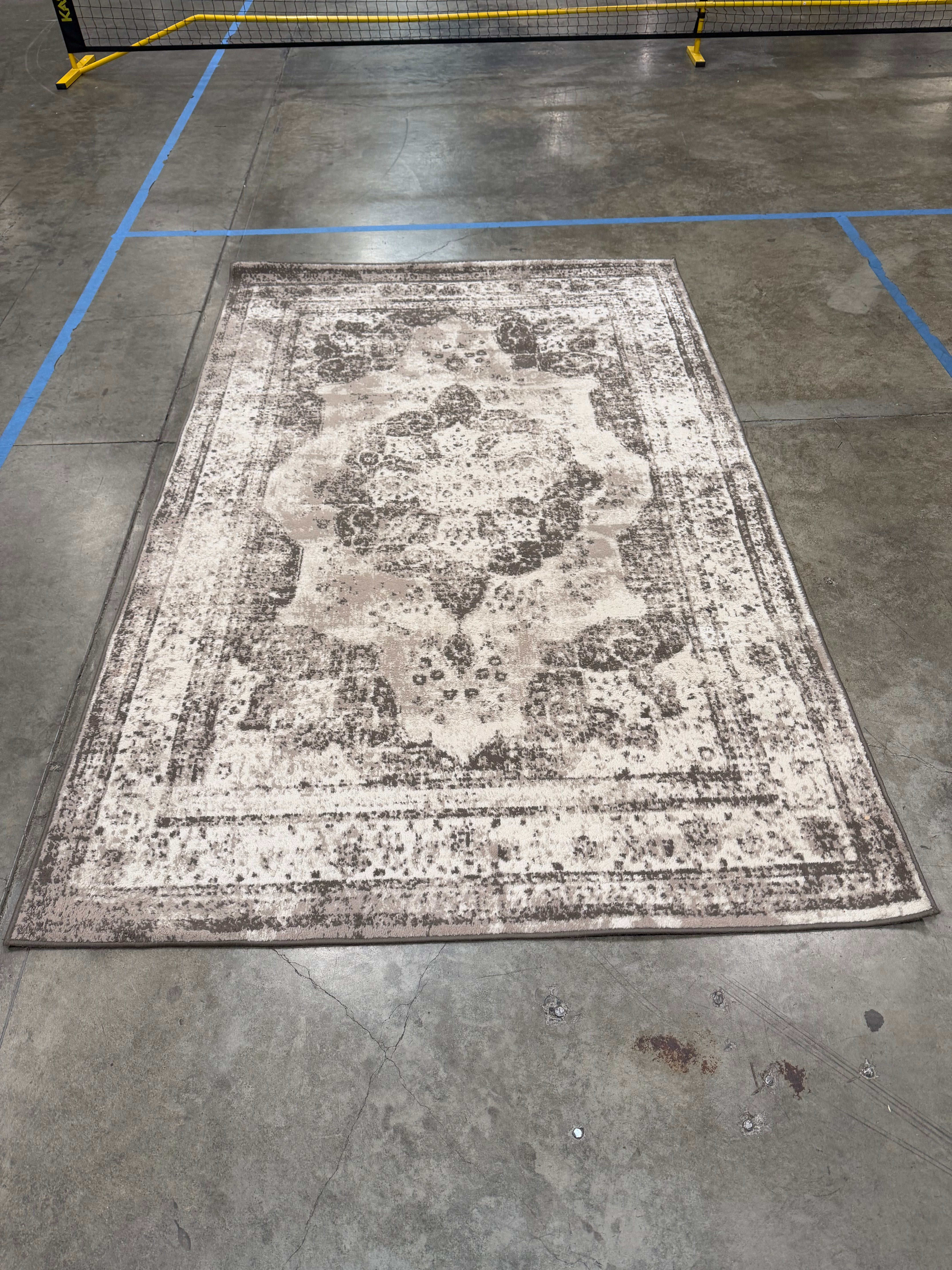 Unique Loom Sofia Collection Brown Polyester 5 x 8 Area Rug