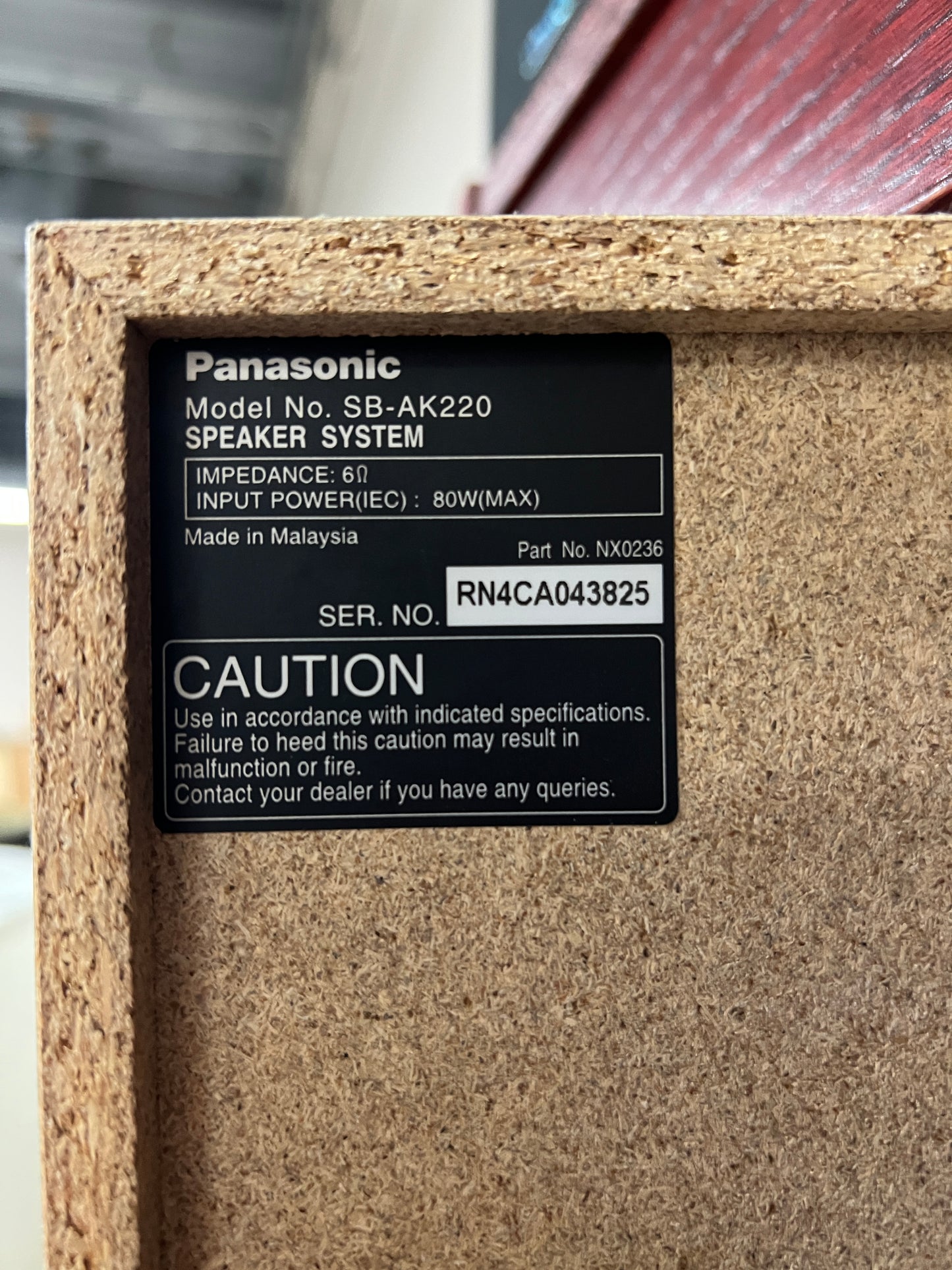 Panasonic 5-CD Changer SB-AK220 with Speakers