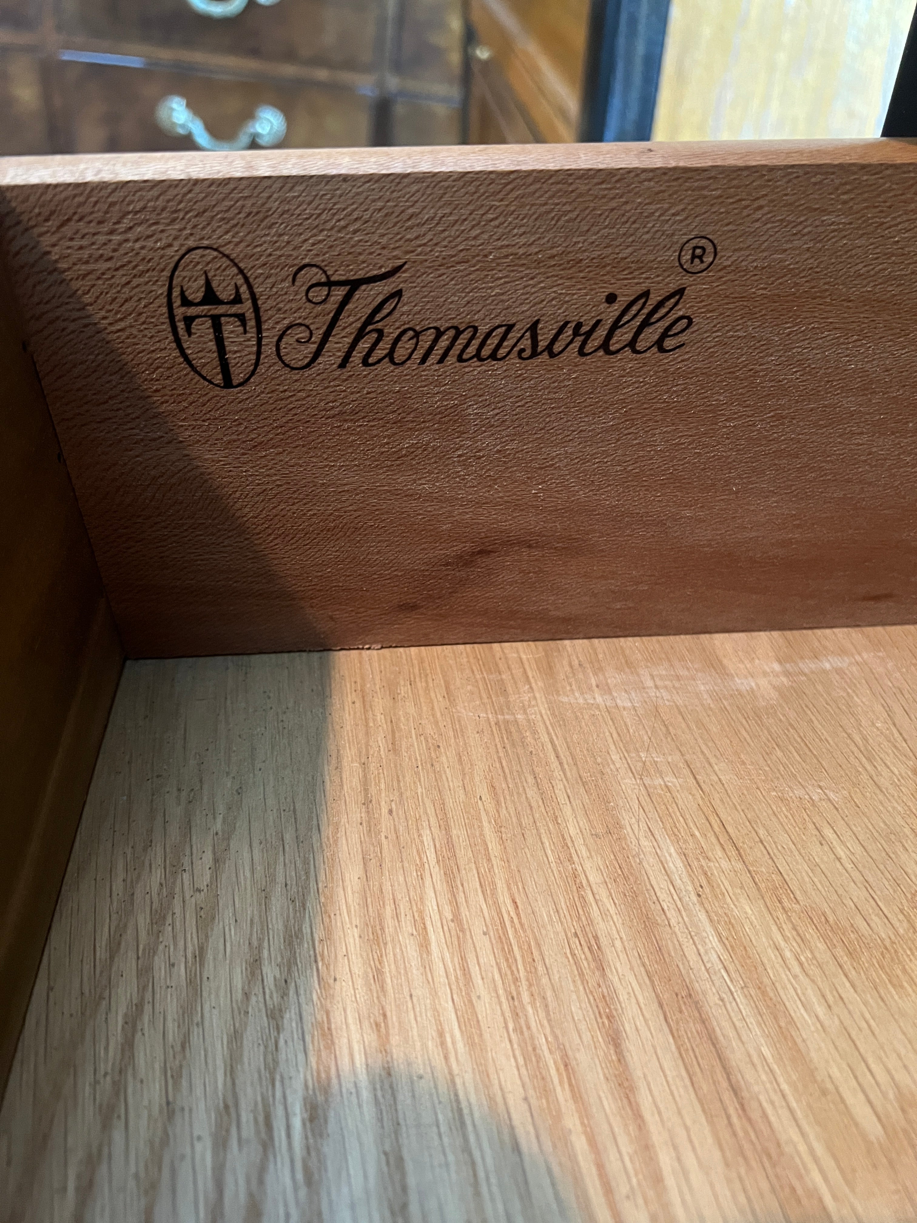 Thomasville Modern Mid Century Headboard with Armoire Set