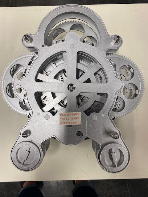 Modern Gear Wall Clock with Chrome Accents