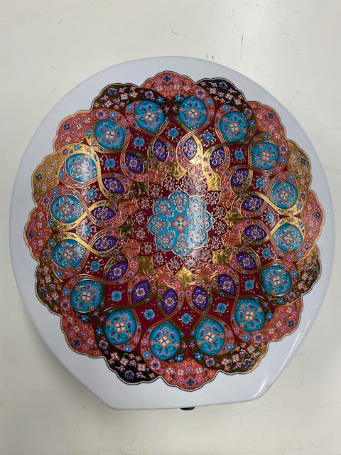 Ornate Pink and Gold Decorative Plate