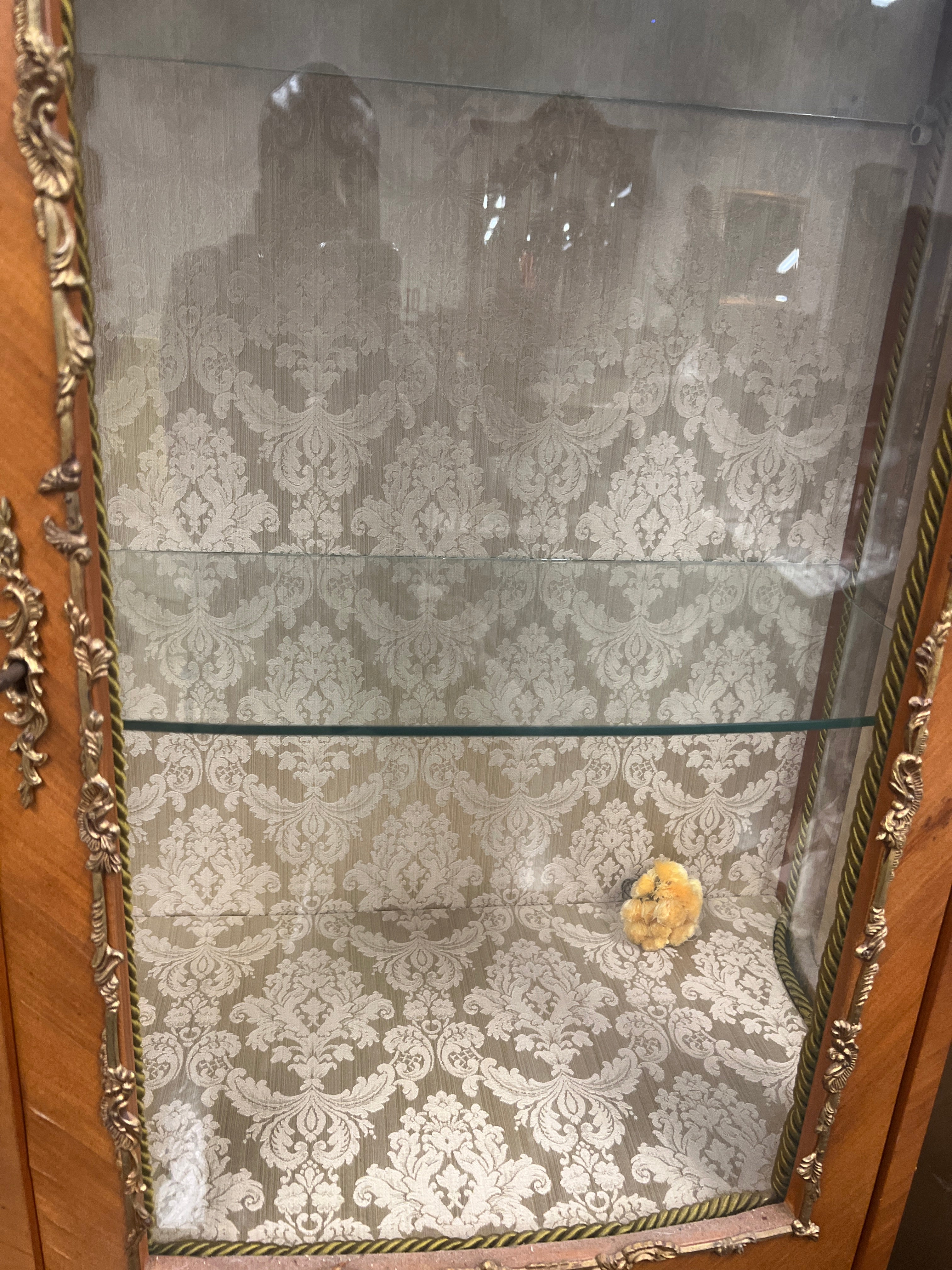 Rococo Revival Antique Curio Cabinet with KEY