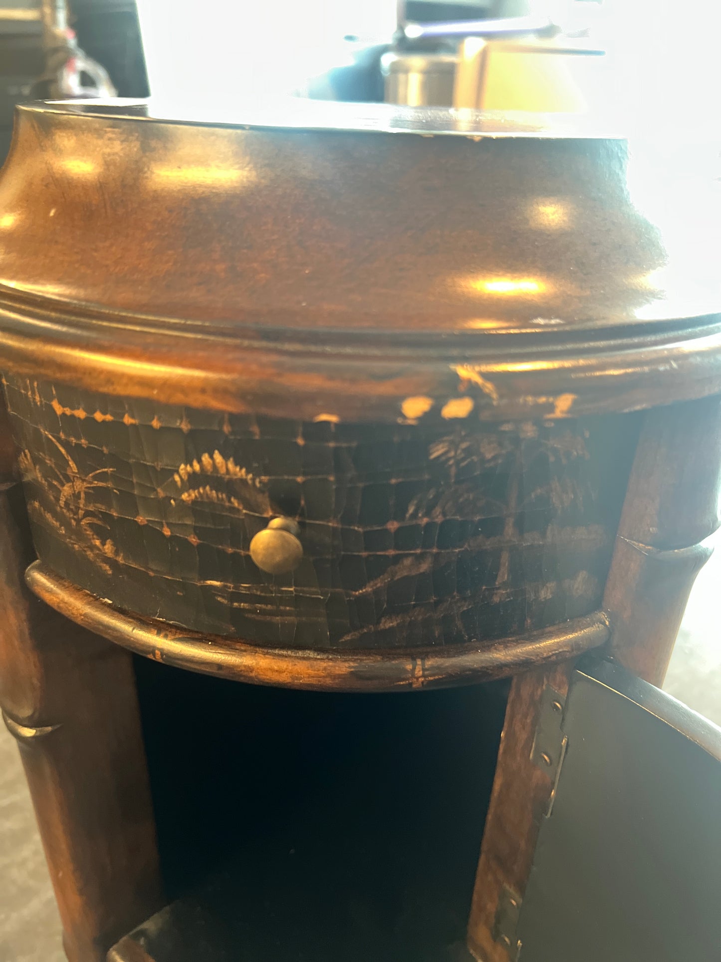 Ethan Allen Bamboo Side Table