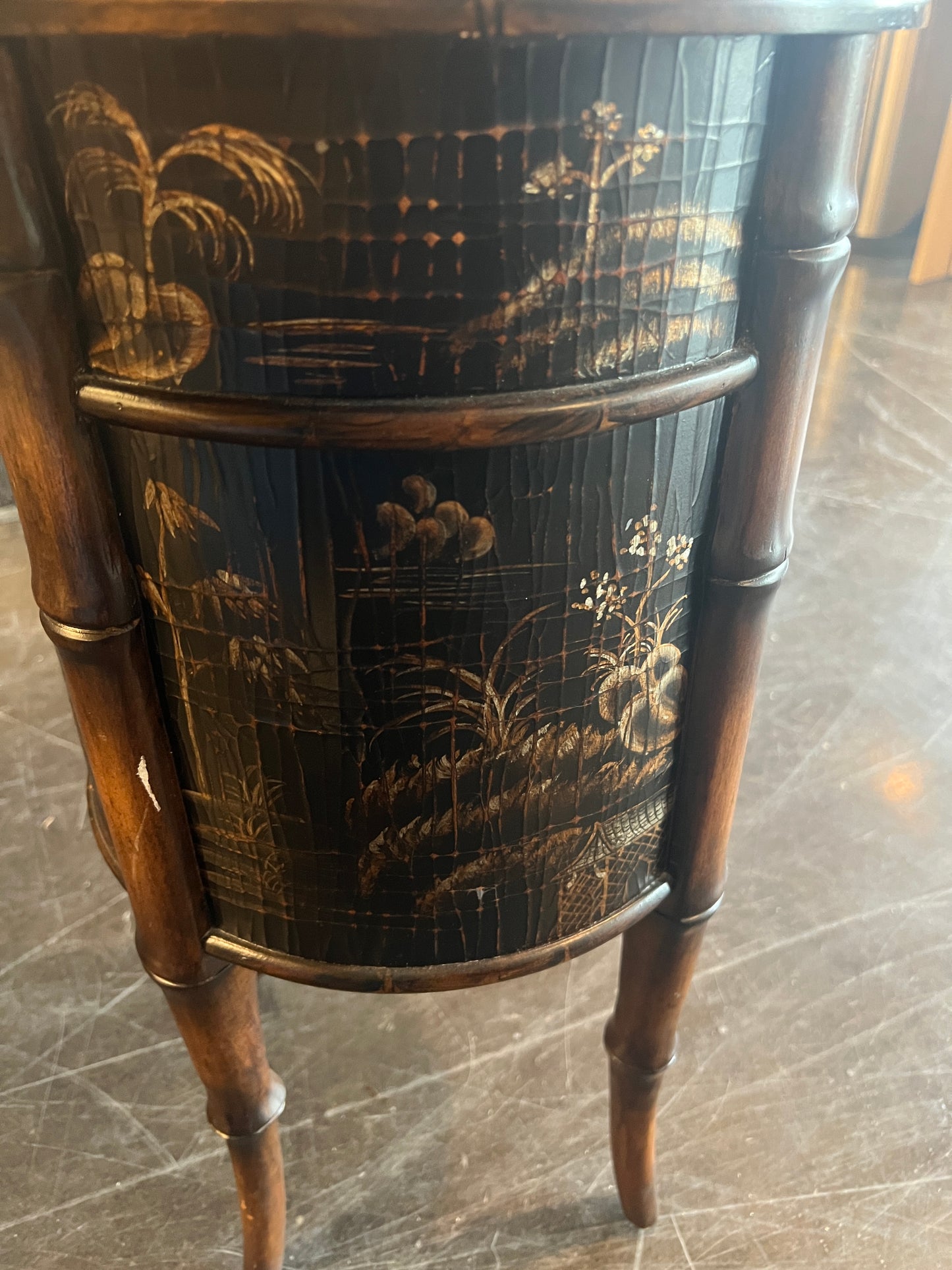 Ethan Allen Bamboo Side Table