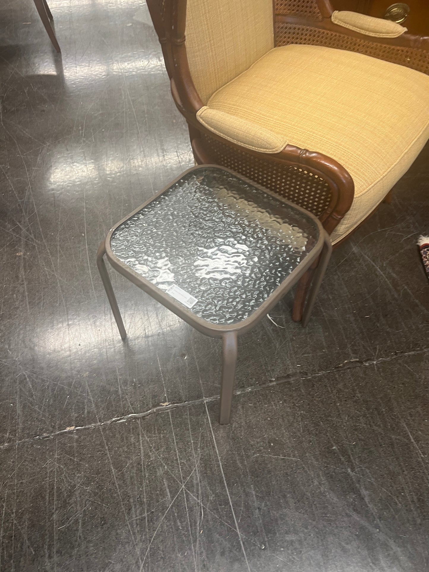 Ethan Allen Wicker and Bamboo Winged Chair
