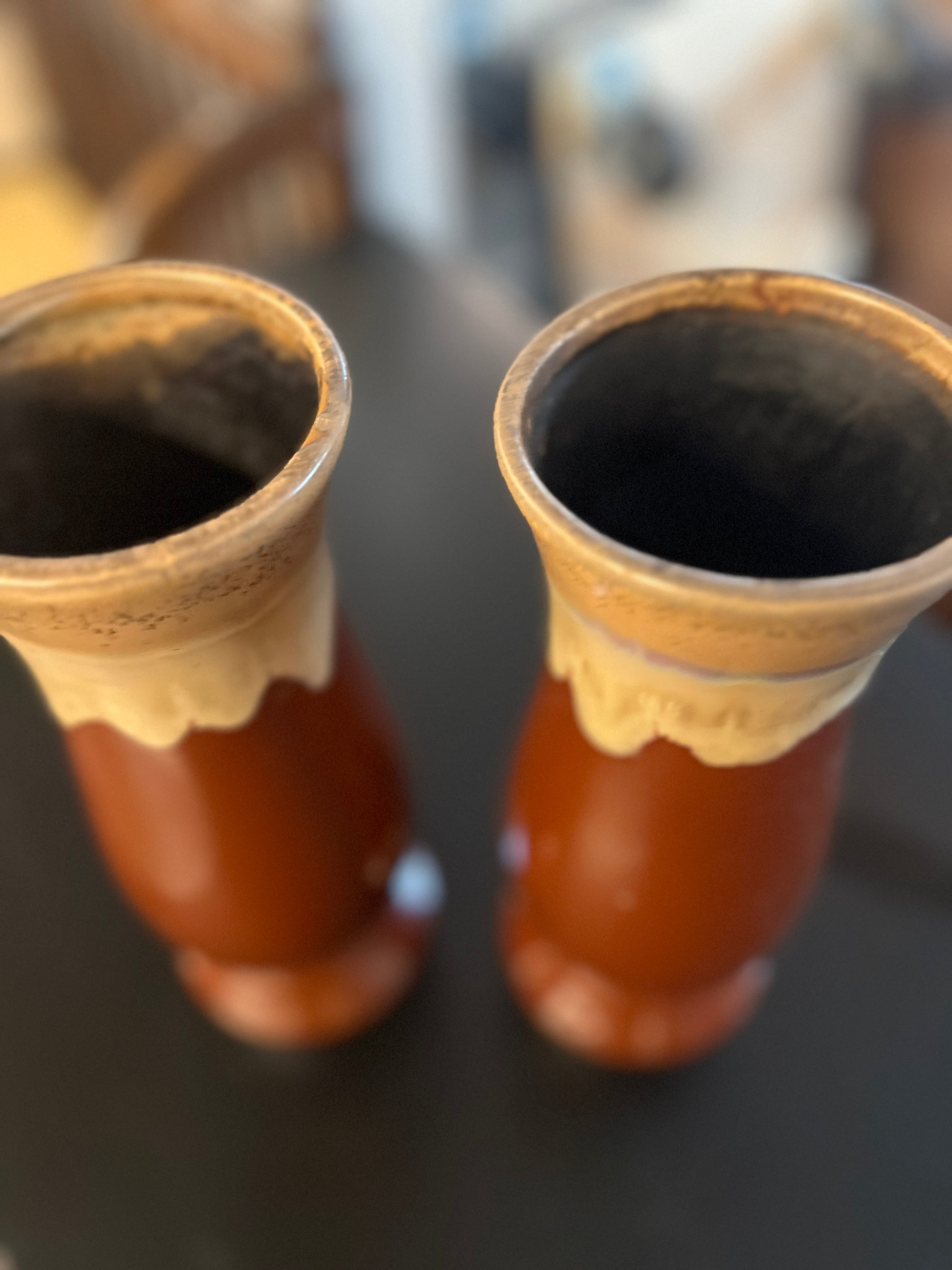 Brown Ceramic Vases (SET OF 2)