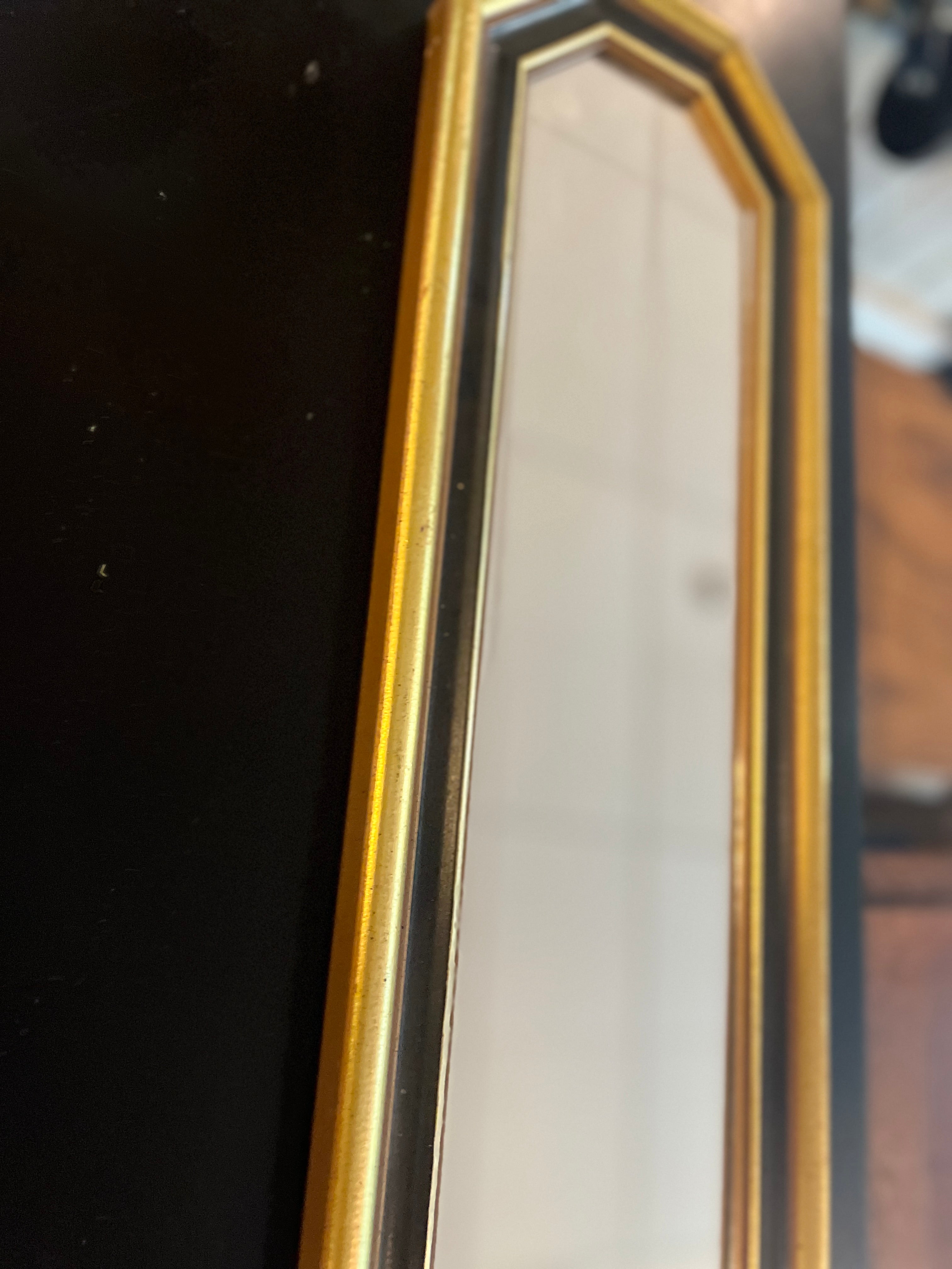 Small Gold Mirror With Black Trim