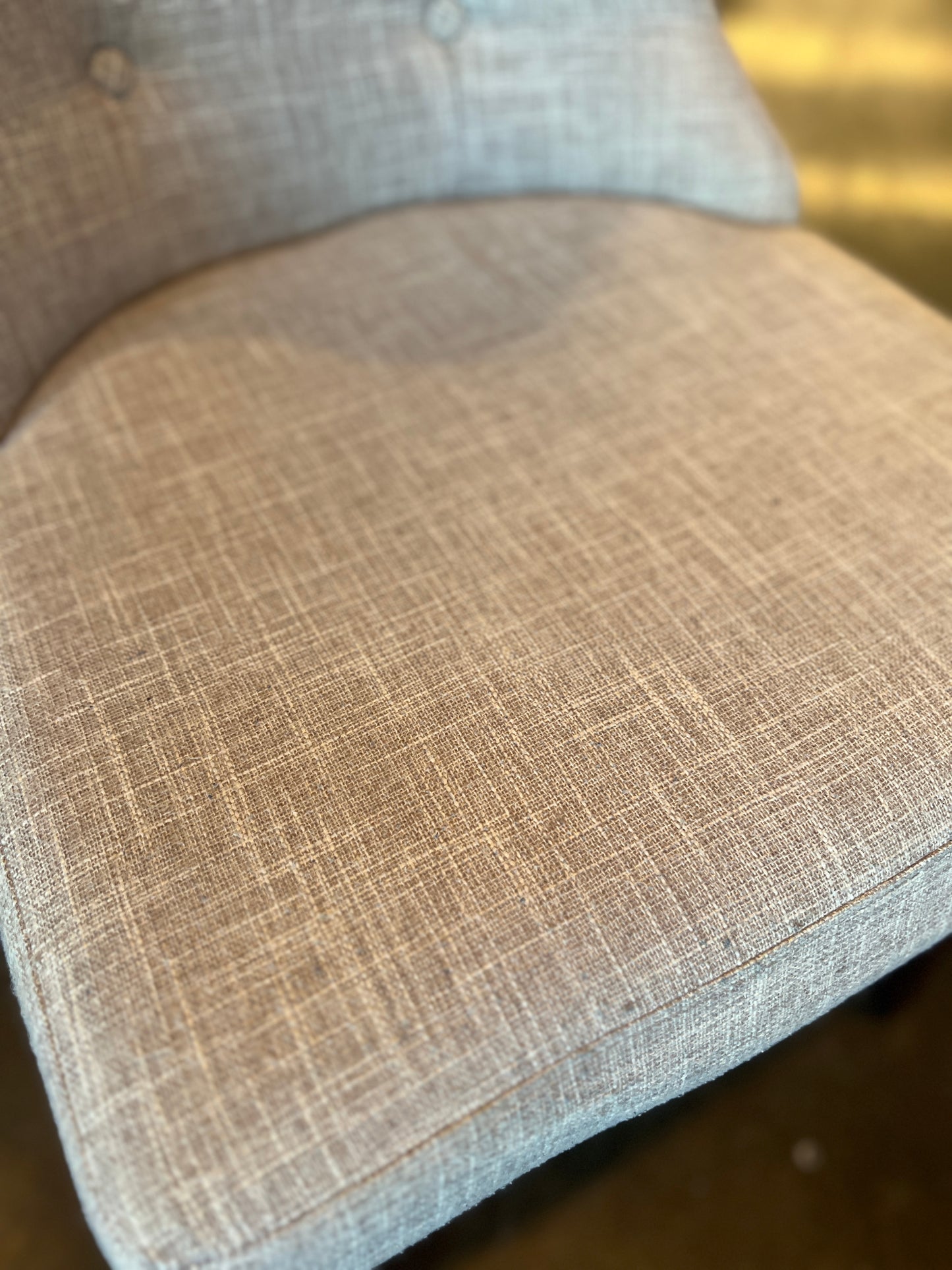 Grey Linen Blend Chair With Rivets (Set of 2)