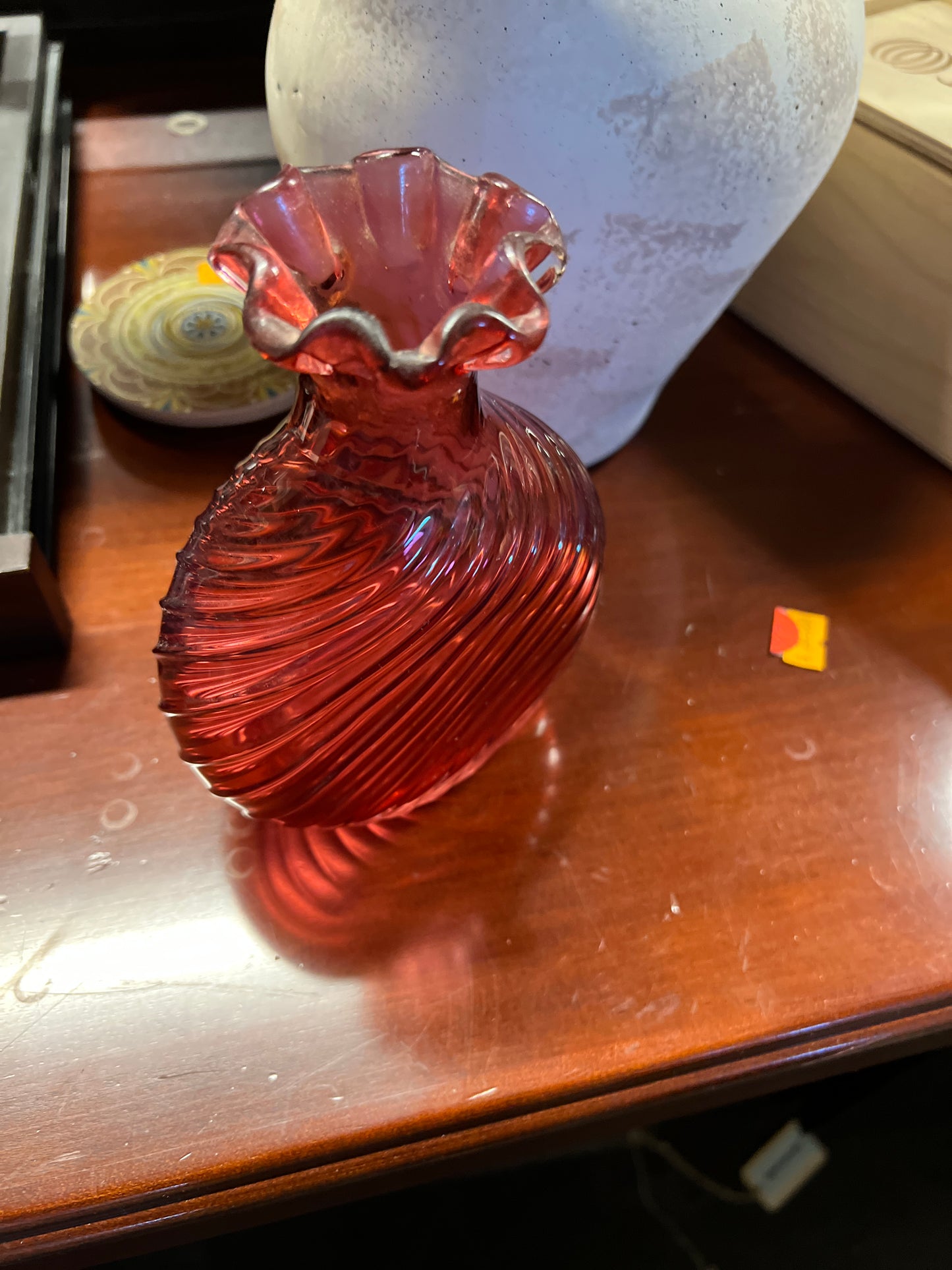 Pink Wavy Stem Vase