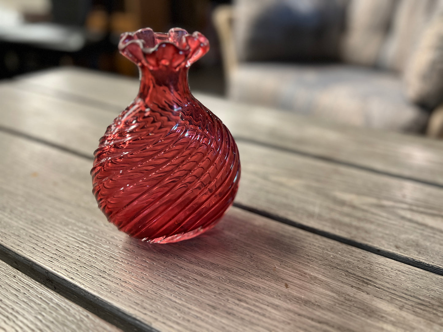Pink Wavy Stem Vase