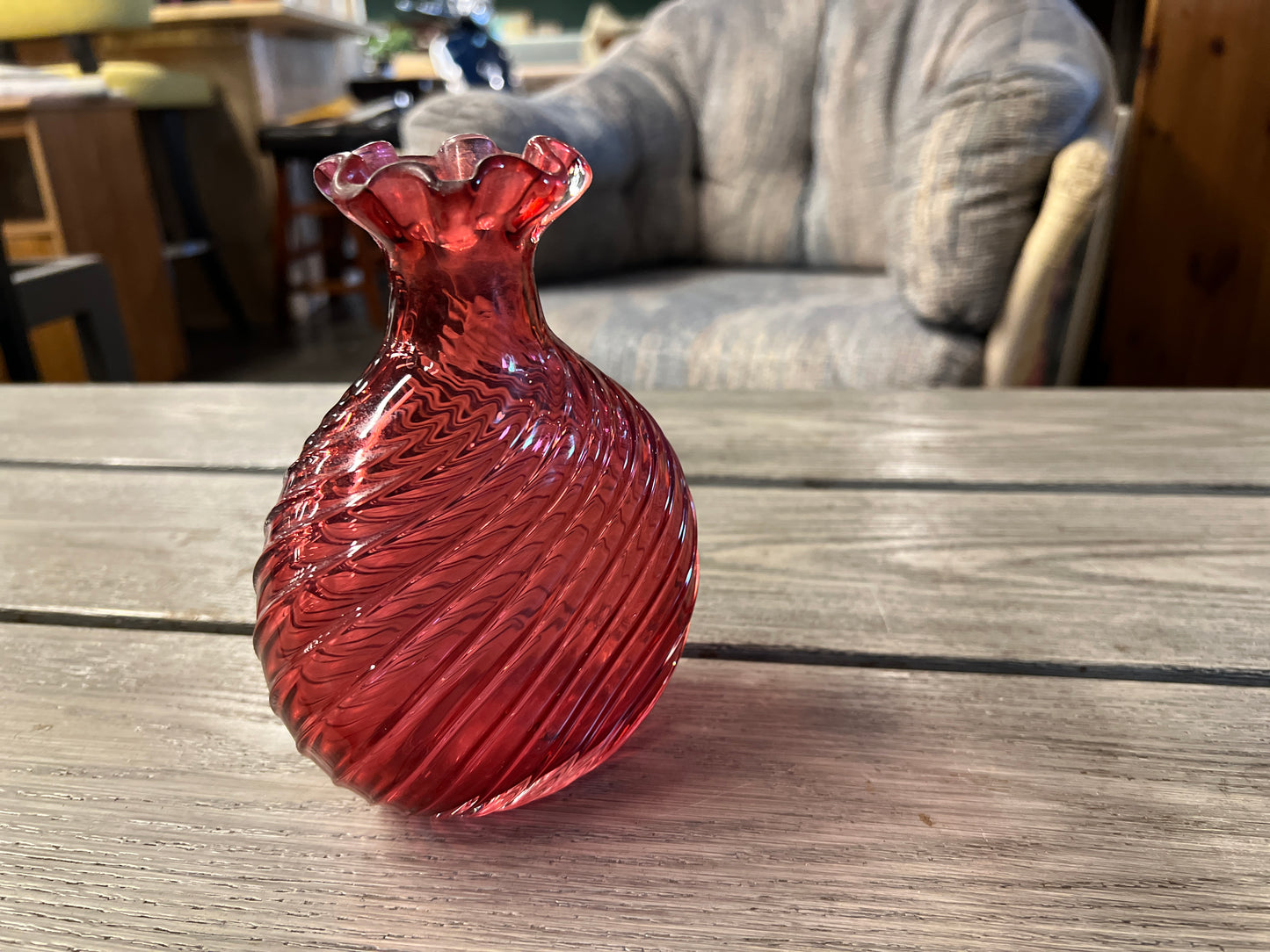 Pink Wavy Stem Vase
