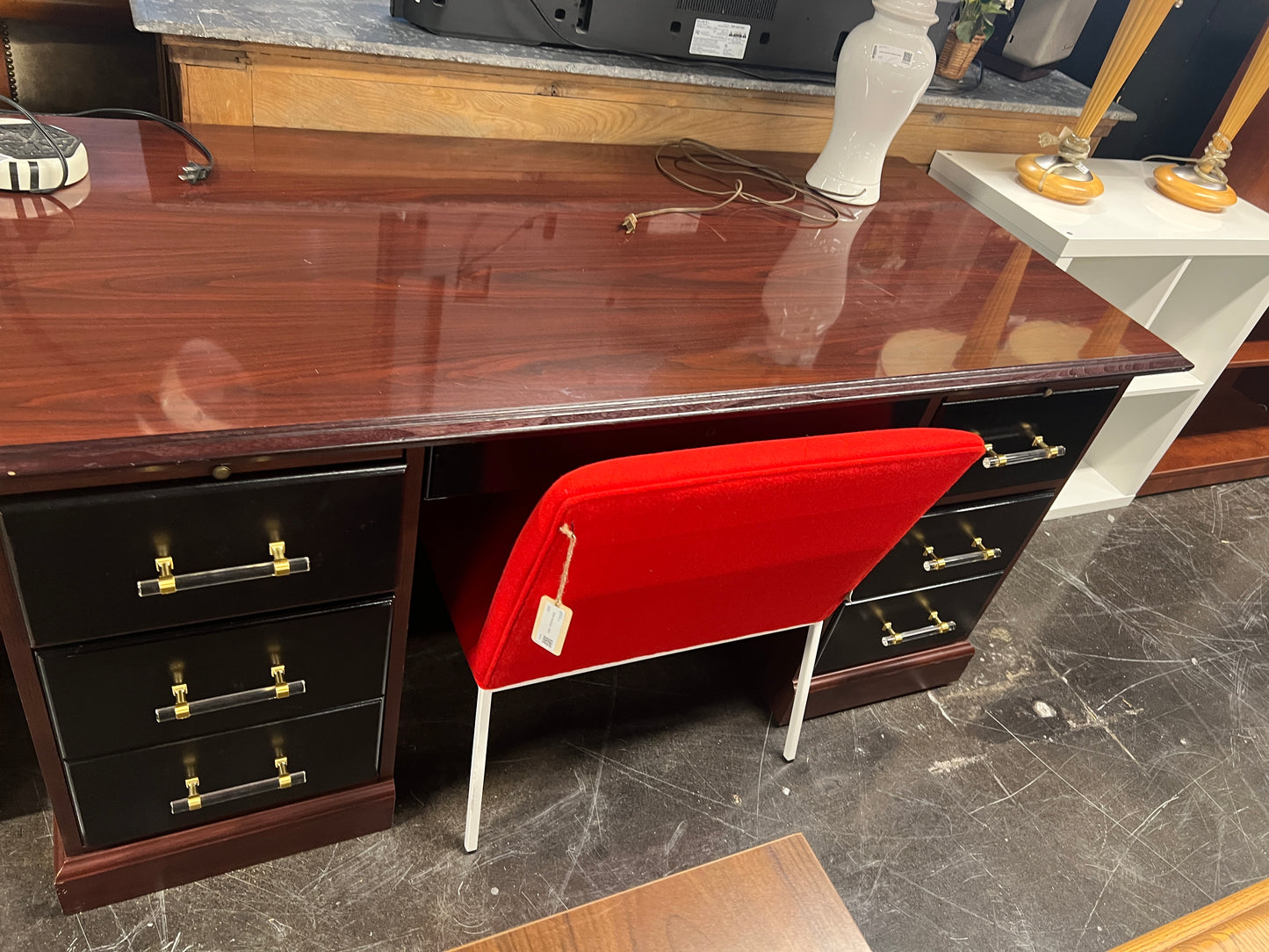 Hekman Desk with Clear Handles