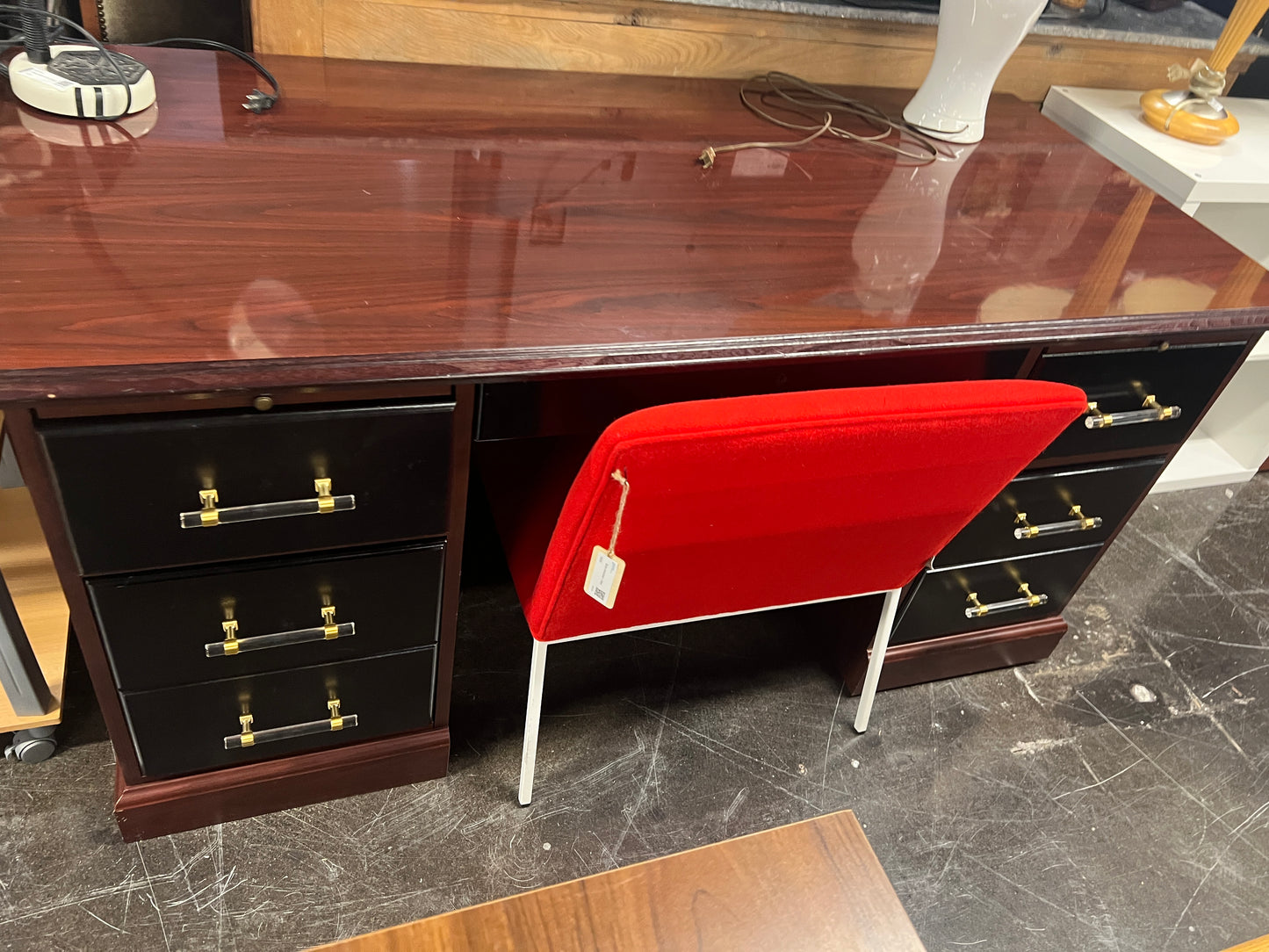Hekman Desk with Clear Handles