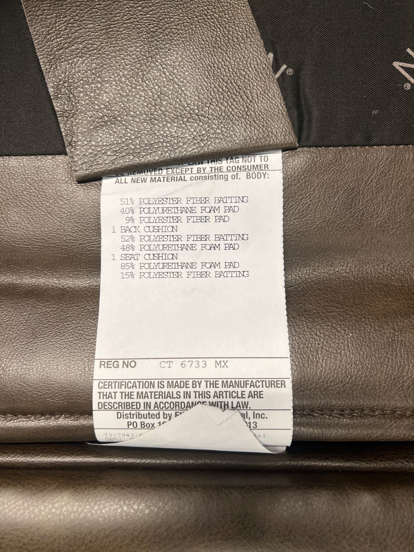 Ethan Allen, Colburn Leather Recliner, Omni/Brown