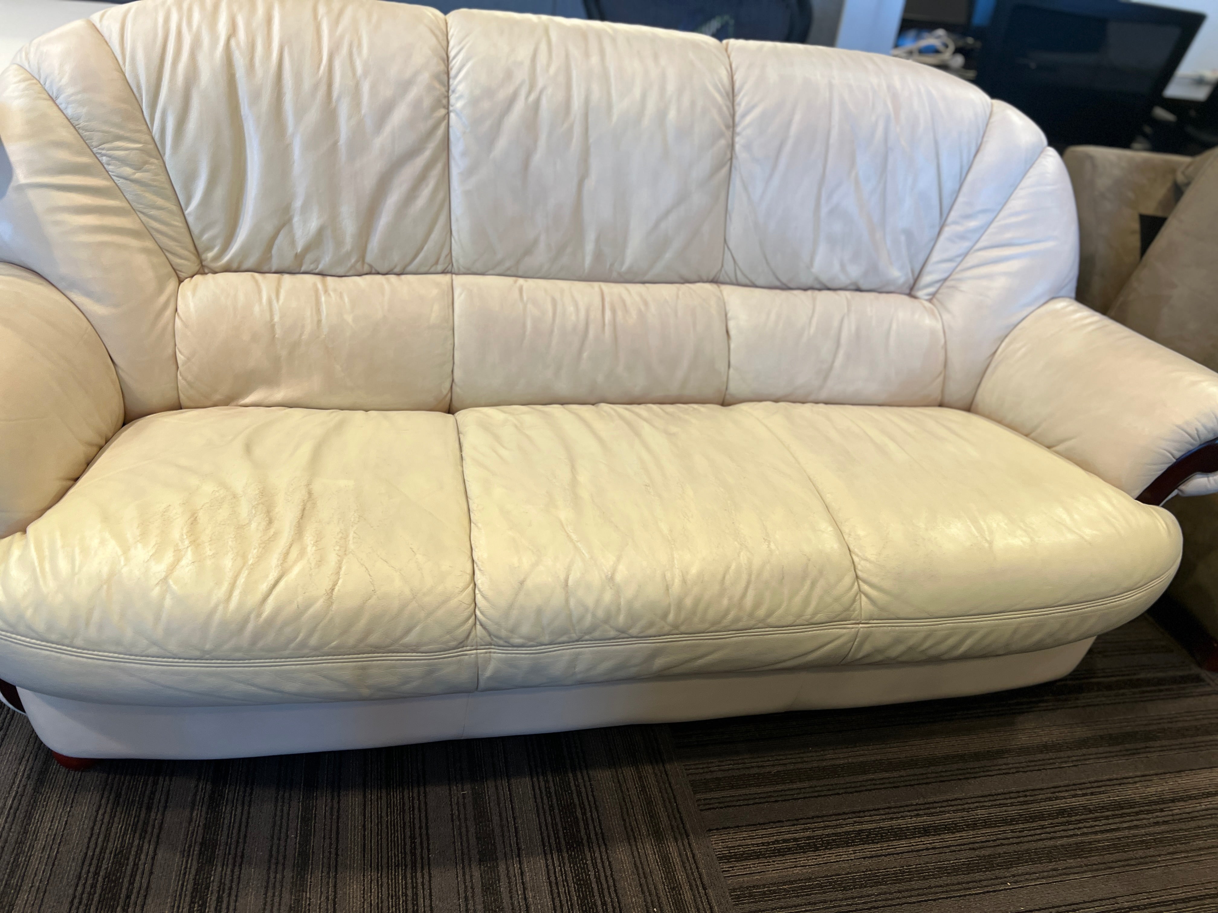 White Leather Sofa