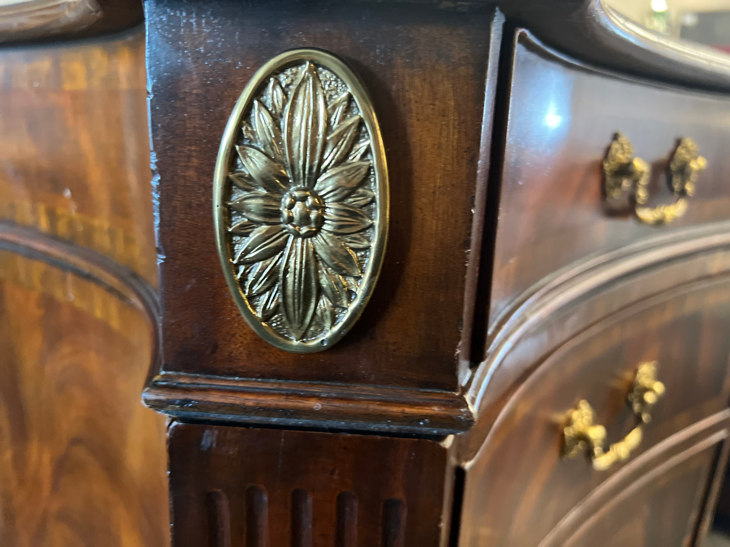 Maitland Smith Green Leather Top Executive Desk